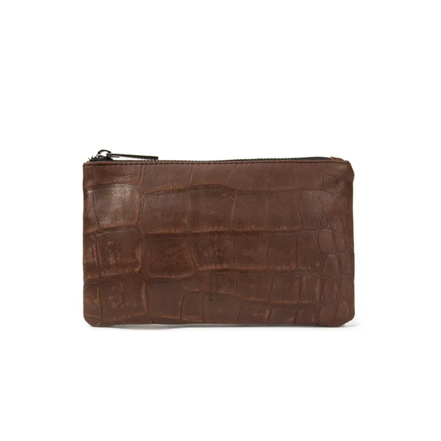 kate-lee-pochette-zipp-e-l-marron-fa-on-croco image 1