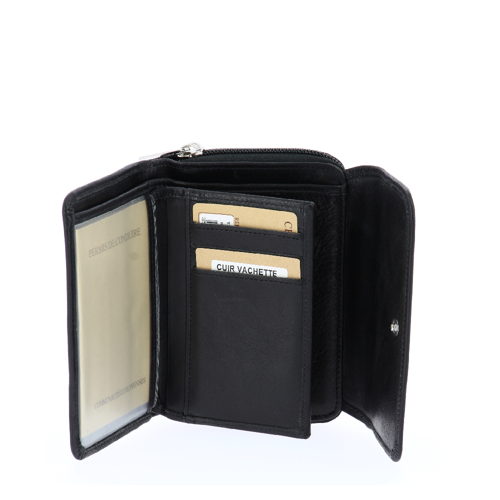 arthur-et-aston-rose-porte-monnaie-cartes-cuir-noir-2 image 2
