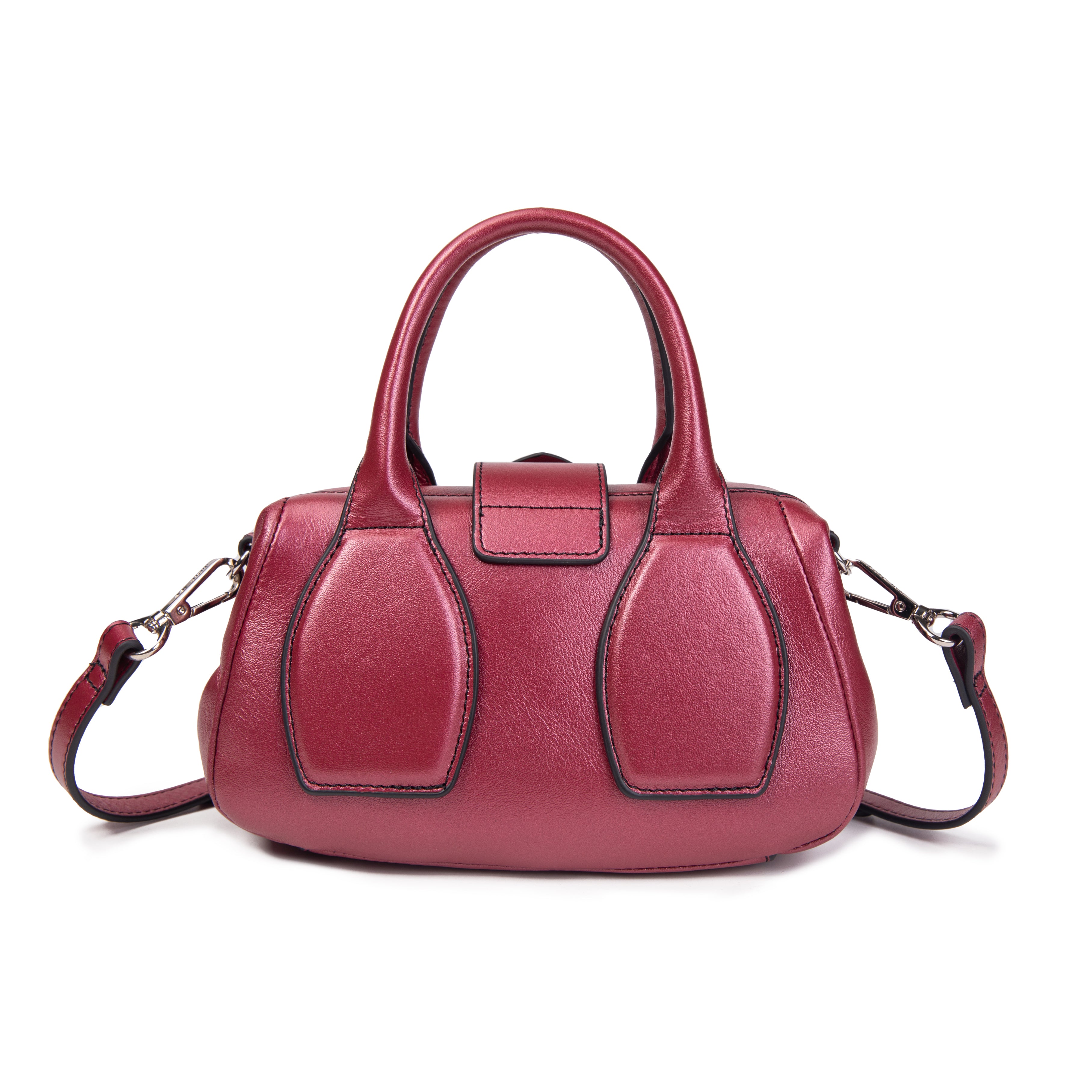kate-lee-pikasso-sac-bandouli-re-cuir-rouge-nacr image 4