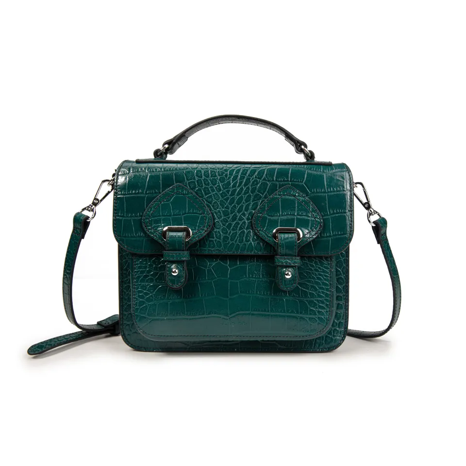 kate-lee-eiffel-croco-sac-vachette-bleu-canard image 1