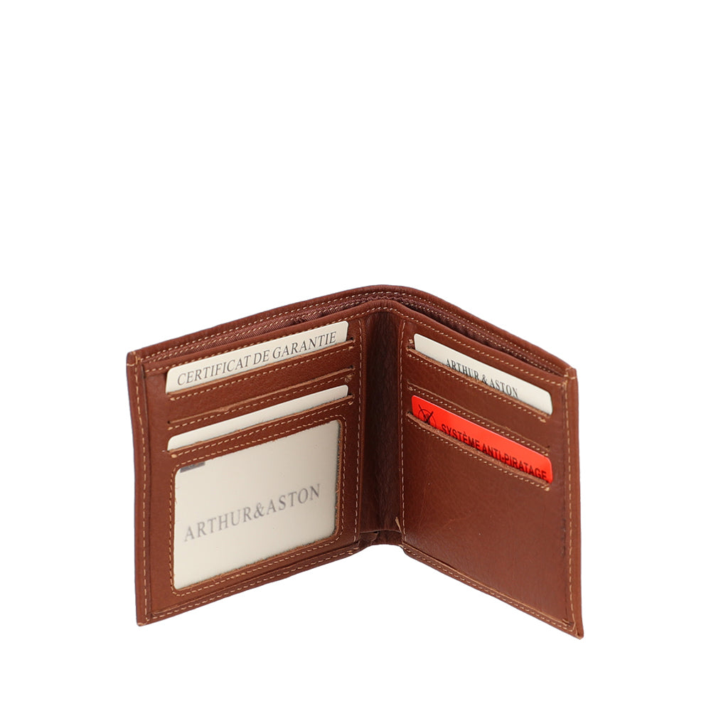 arthur-et-aston-ange-porte-cartes-cuir-cognac-italien image 4