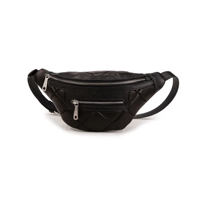kate-lee-triumf-sac-banane-agneau-noir-matelass-crois image 1