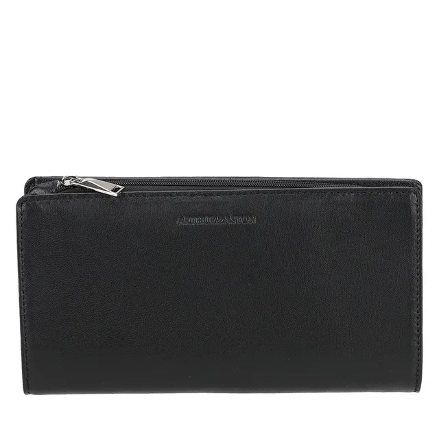 arthur-et-aston-riley-grand-portefeuille-agneau-noir image 1