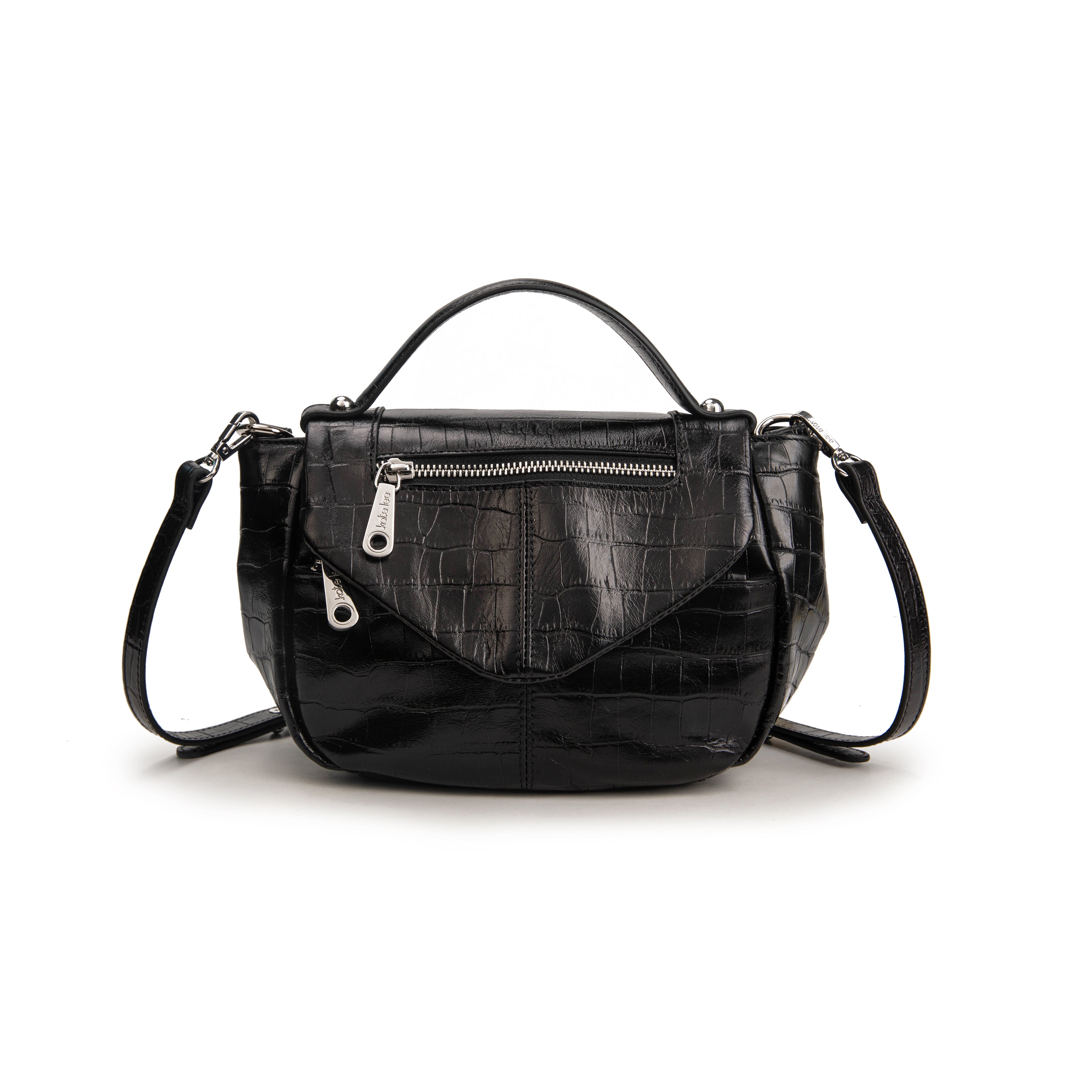 kate-lee-bruny-croco-sac-bandouli-re-cuir-noir-croco image 1