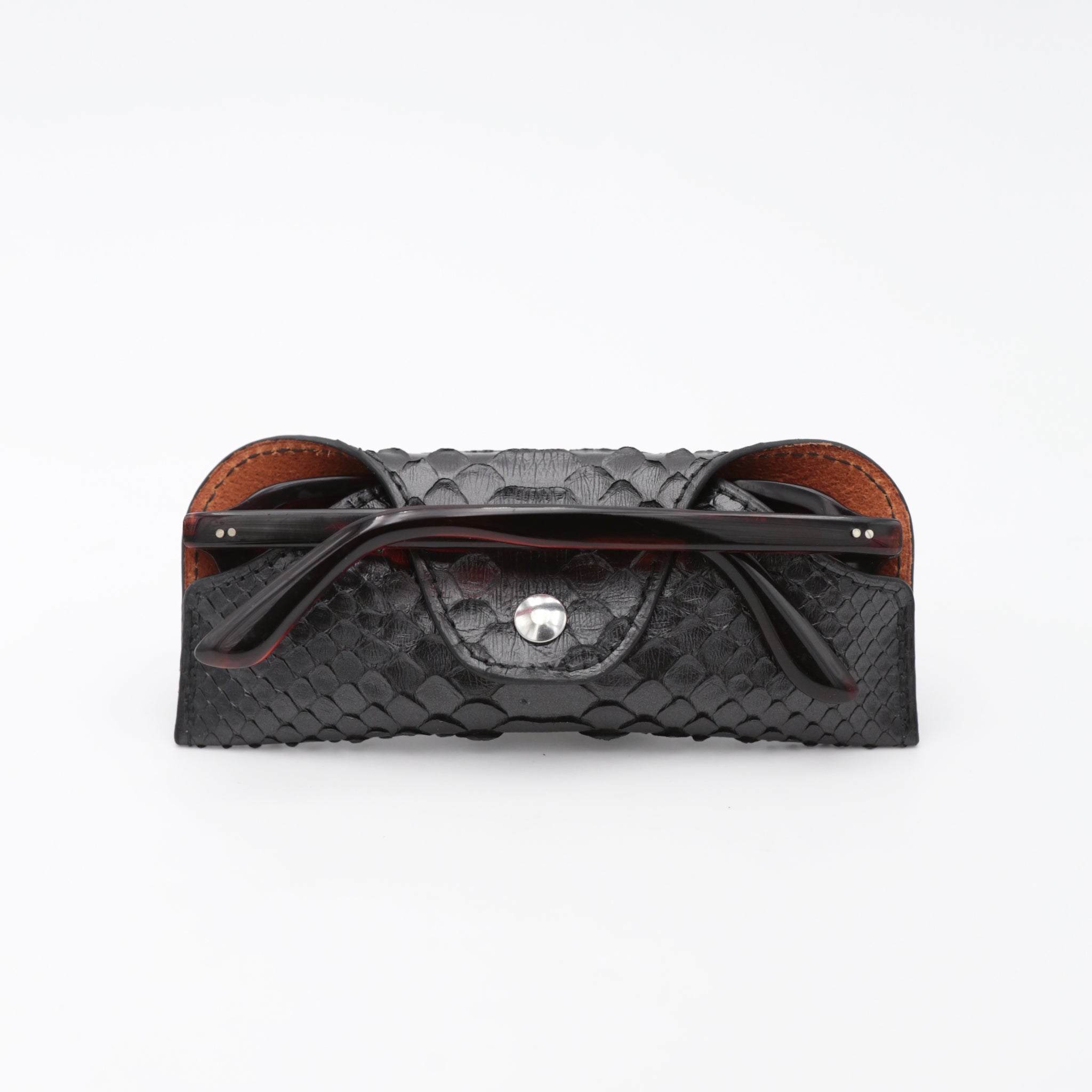 atelier-penso-tuis-lunettes-cuir-python-noir image 1