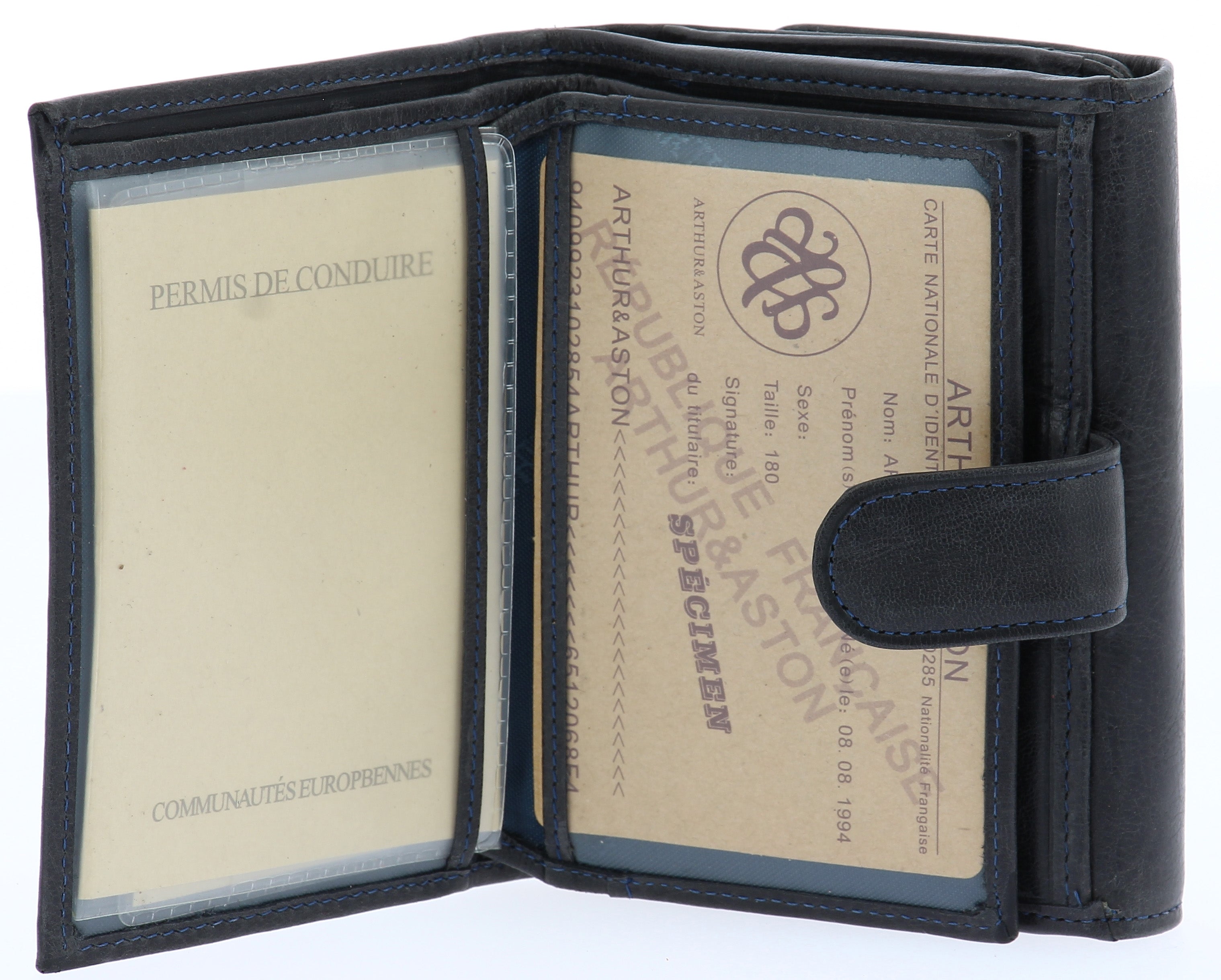 arthur-et-aston-rose-portefeuille-cuir-bleu image 4