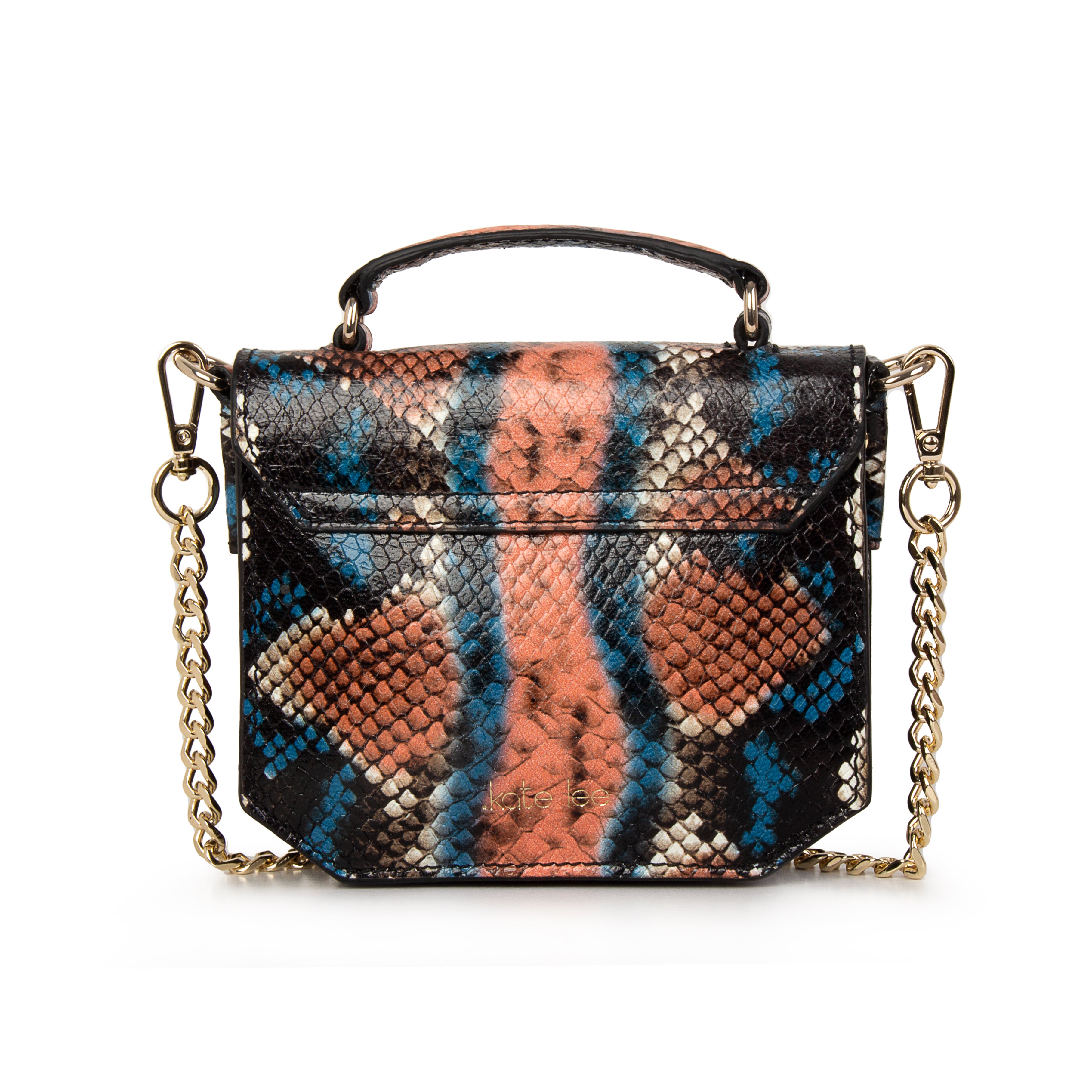 kate-lee-mini-tiny-emelyne-mini-sac-cuir-bleu-beige-serpent image 4