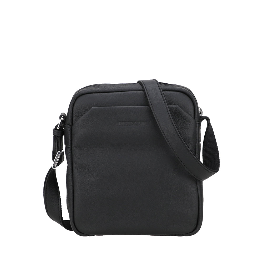 arthur-et-aston-sim-on-grand-sac-travers-cuir-noir image 1