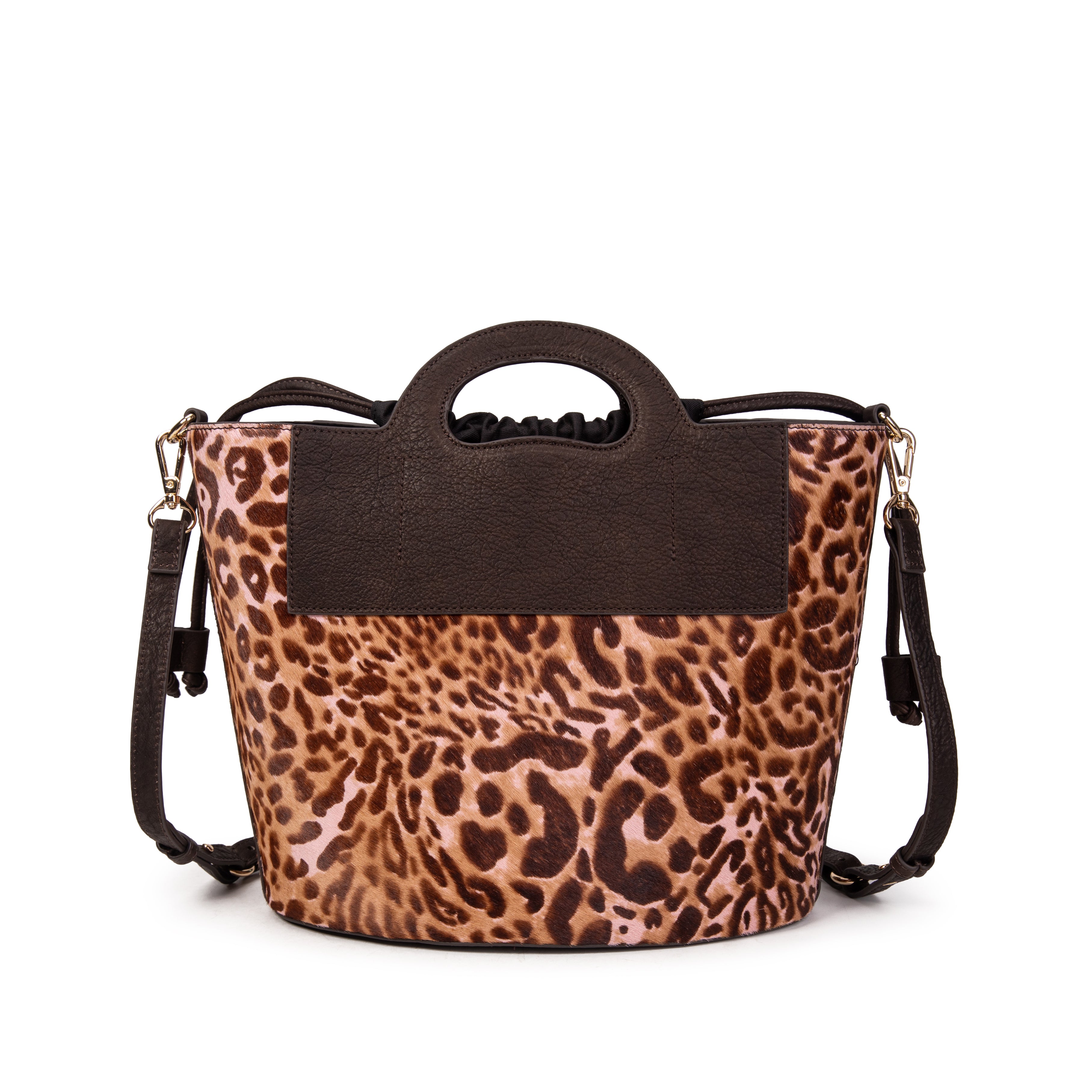 kate-lee-st-tropez-sac-seau-cuir-l-opard-rose image 4