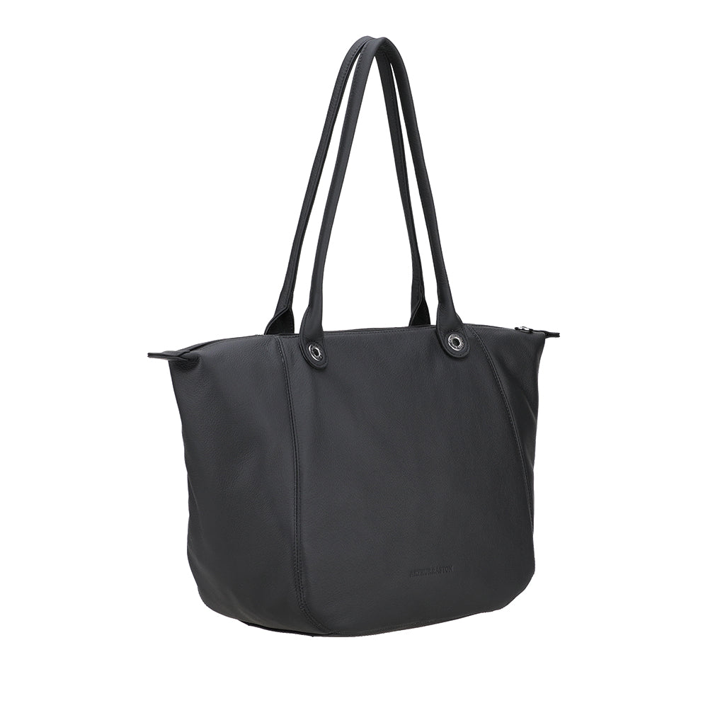 arthur-et-aston-louisa-grand-sac-cabas-cuir-noir image 2