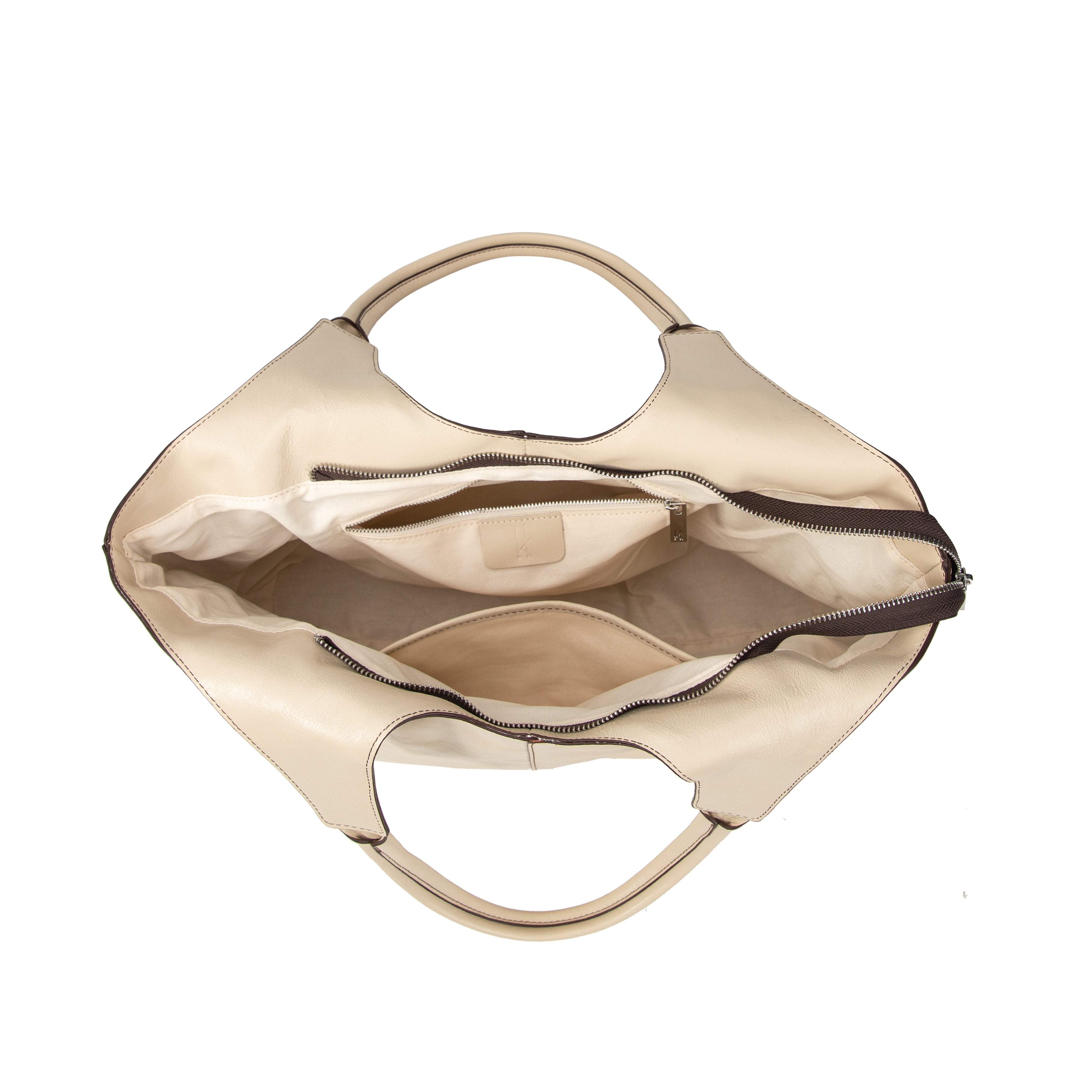 kate-lee-clemence-grand-sac-cuir-ivoire-lisse-ordinateur image 3