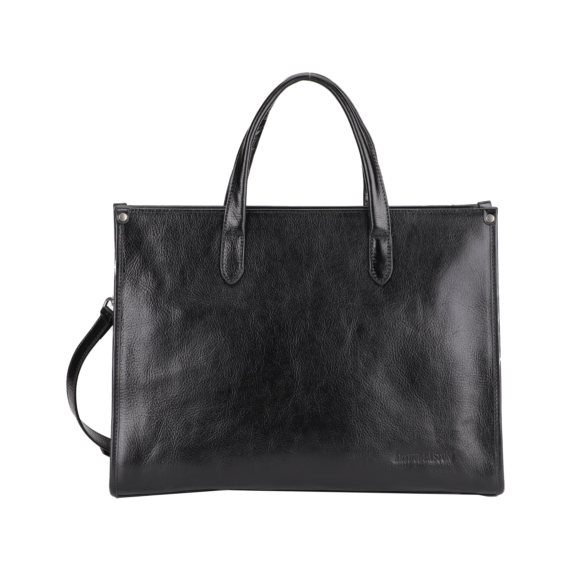 arthur-et-aston-edith-sac-main-cuir-noir-ordinateur image 1