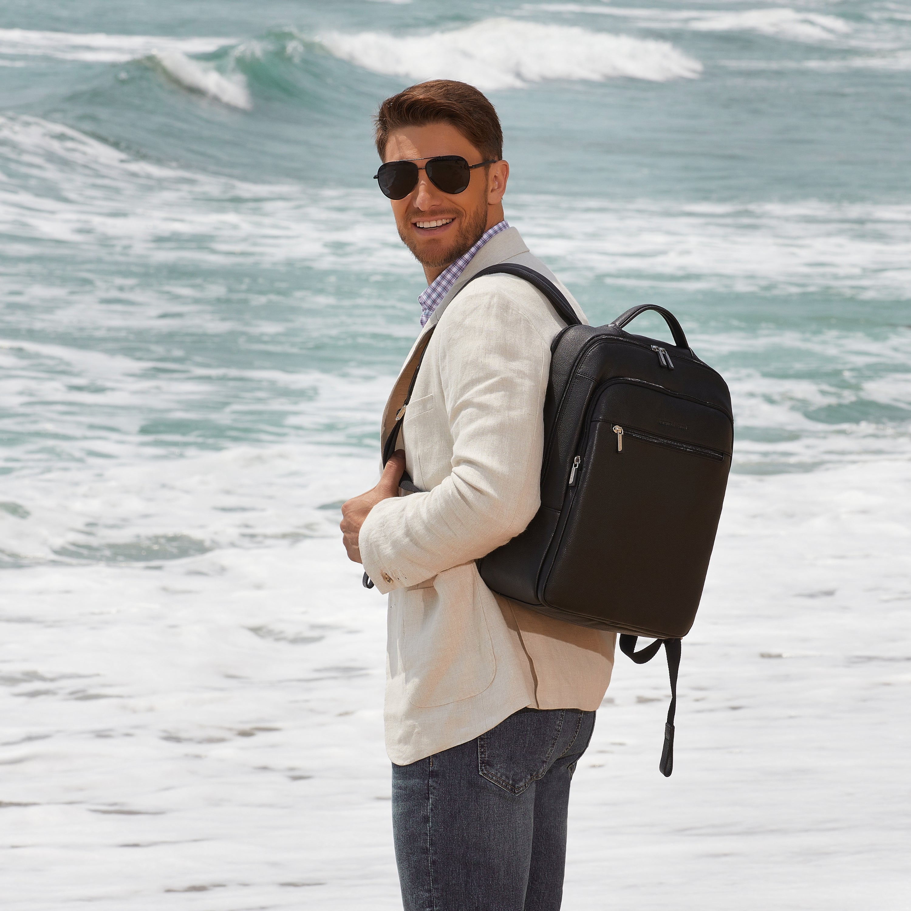 arthur-et-aston-dorian-sac-dos-cuir-noir-homme image 2
