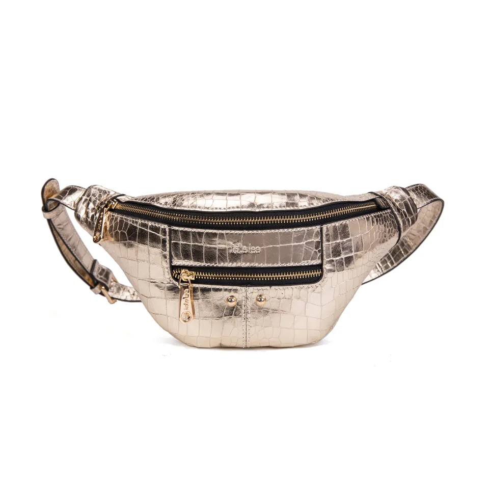 kate-lee-triomf-sac-banane-cuir-dor-serpent image 1