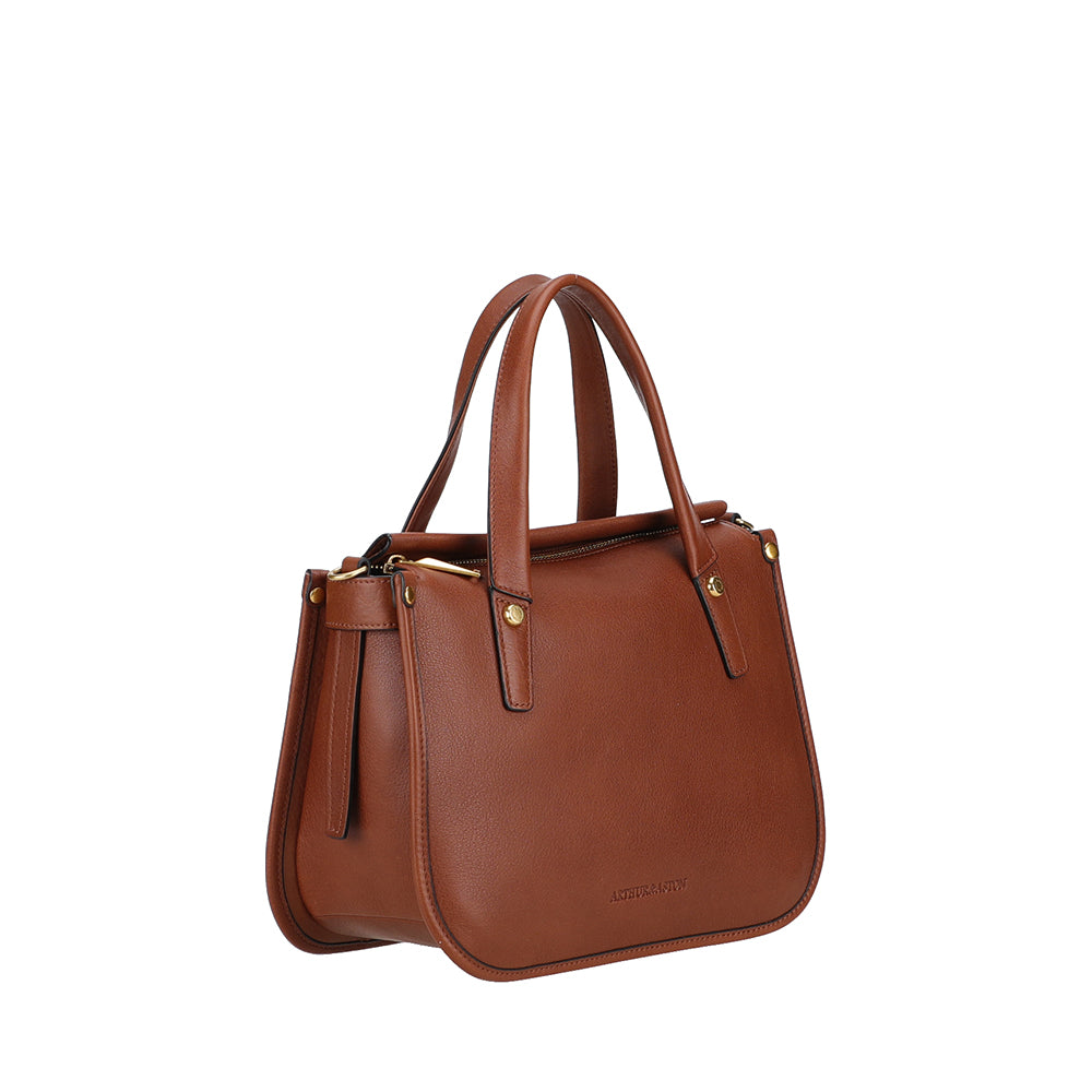 arthur-et-aston-cassidy-sac-main-cuir-cognac image 2
