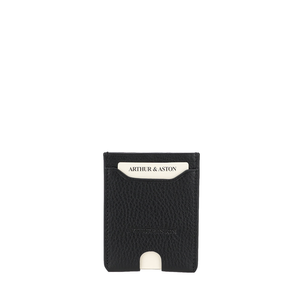 arthur-et-aston-ange-petit-porte-cartes-cuir-noir-homme image 1