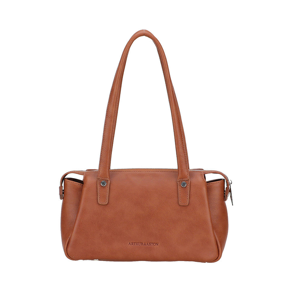 arthur-et-aston-elsa-sac-baguette-cuir-cognac-femme image 2