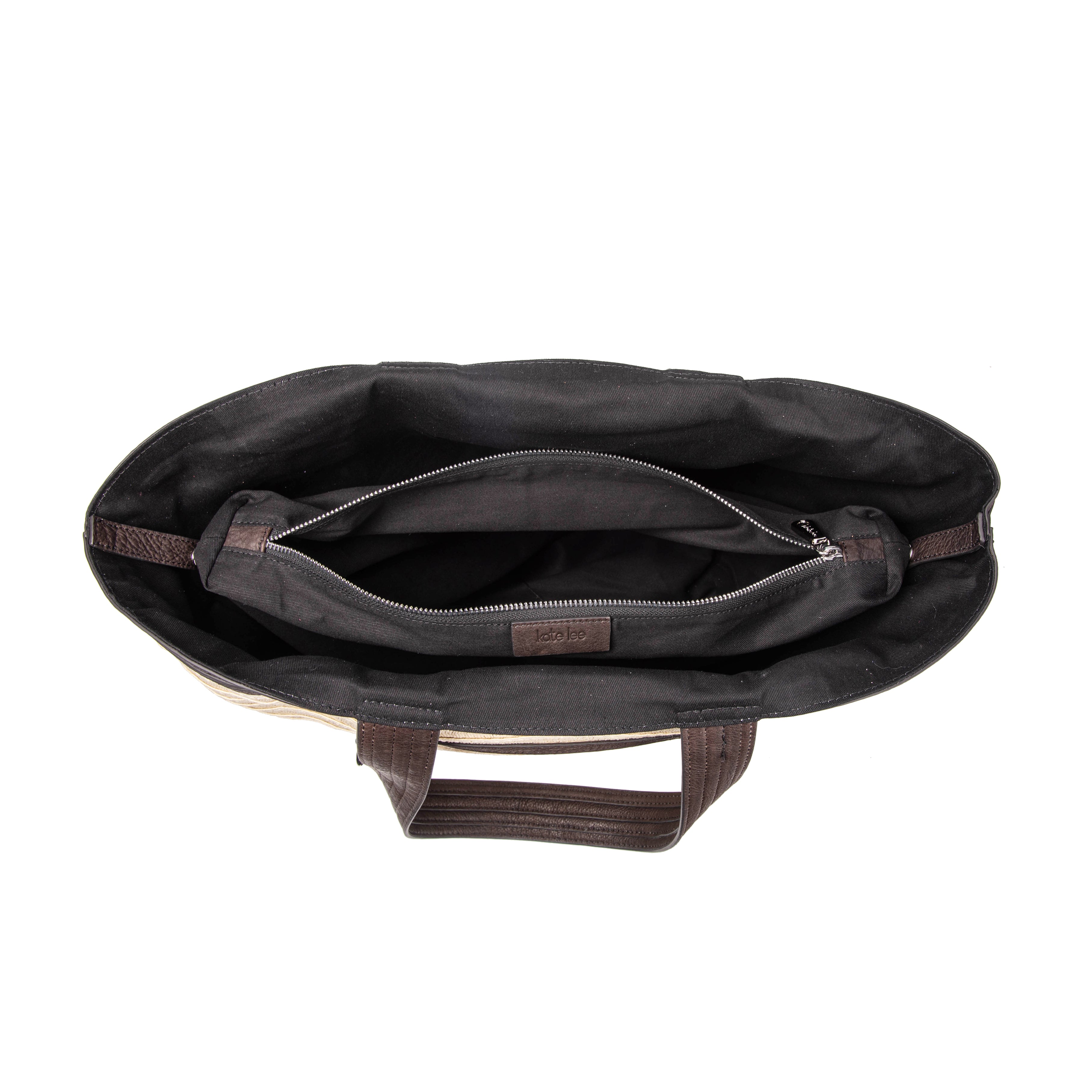 kate-lee-patty-sac-cabas-paille-cuir-marron-fonc image 3