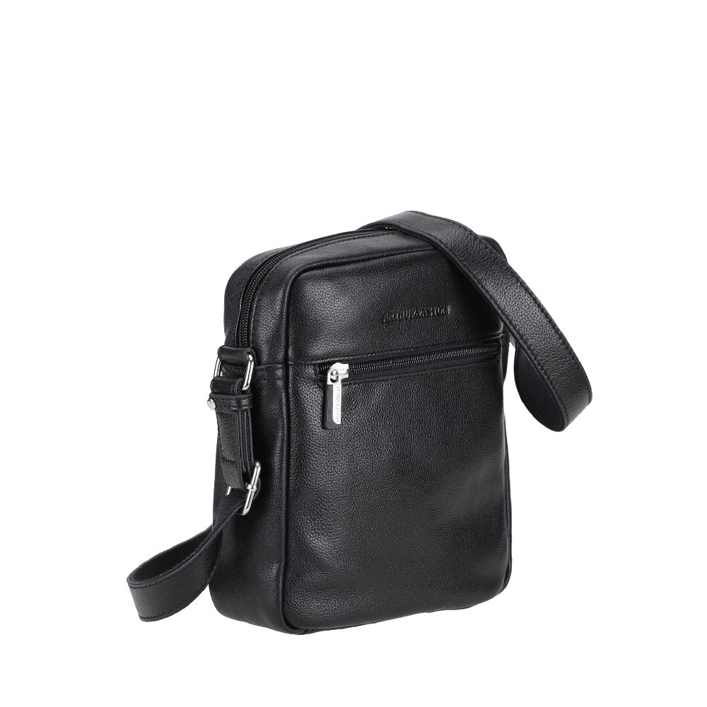 arthur-et-aston-dorian-sac-travers-grand-cuir-noir-homme image 6