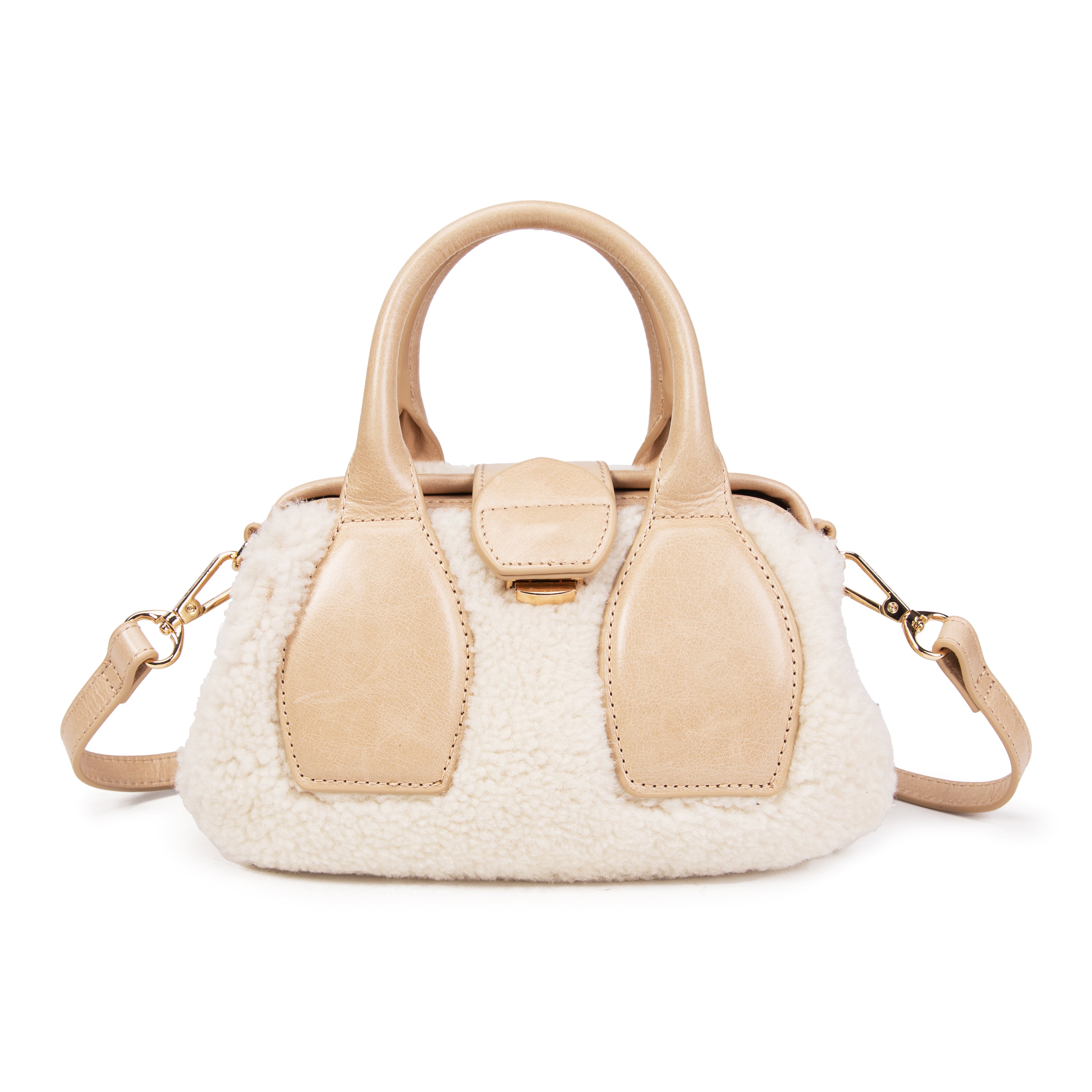 kate-lee-pikasso-sac-shearling-beige-bandouli-re image 1