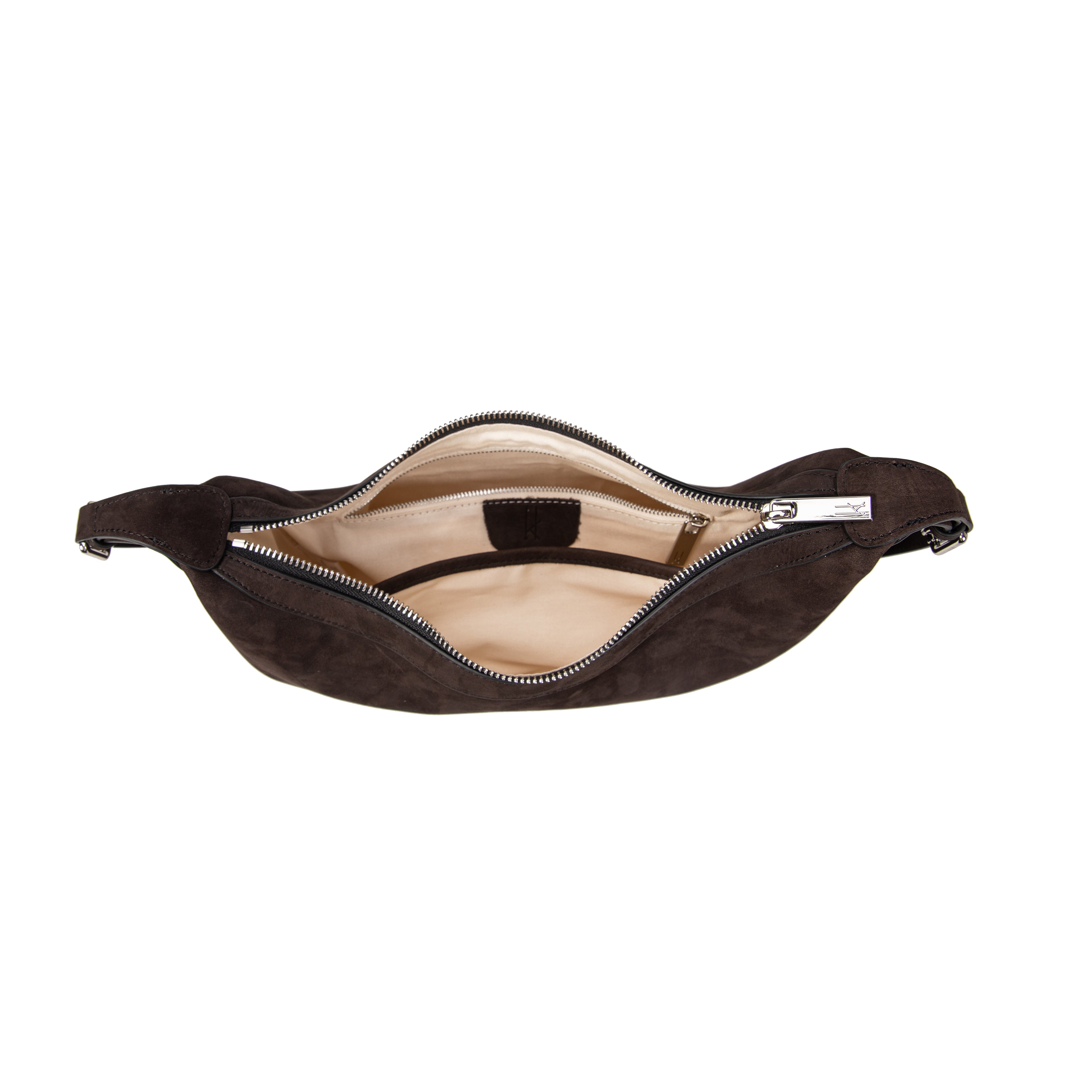 kate-lee-palma-sac-demi-lune-choco-vachette image 3