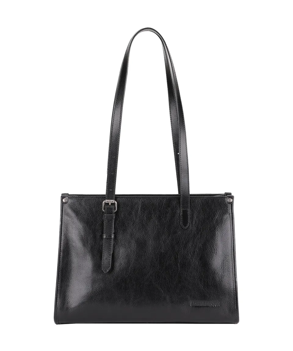 arthur-et-aston-edith-sac-shopping-cuir-noir-a4 image 1