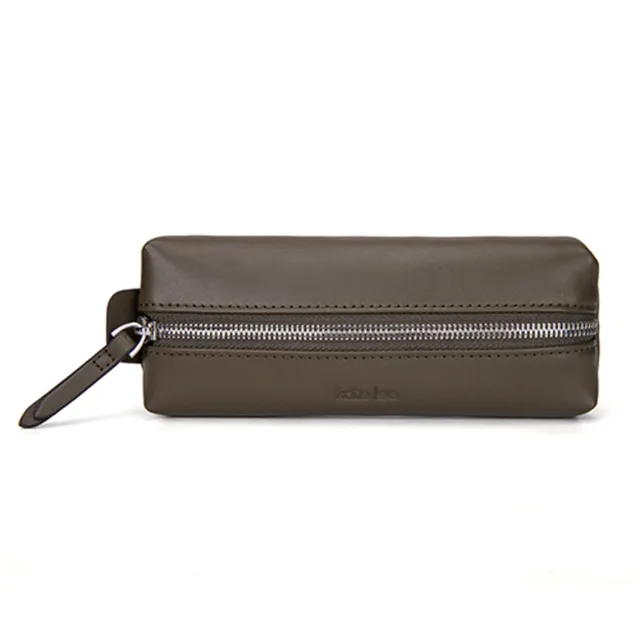 kate-lee-lea-trousse-cuir-vachette-gris-fonc-19-cm image 1