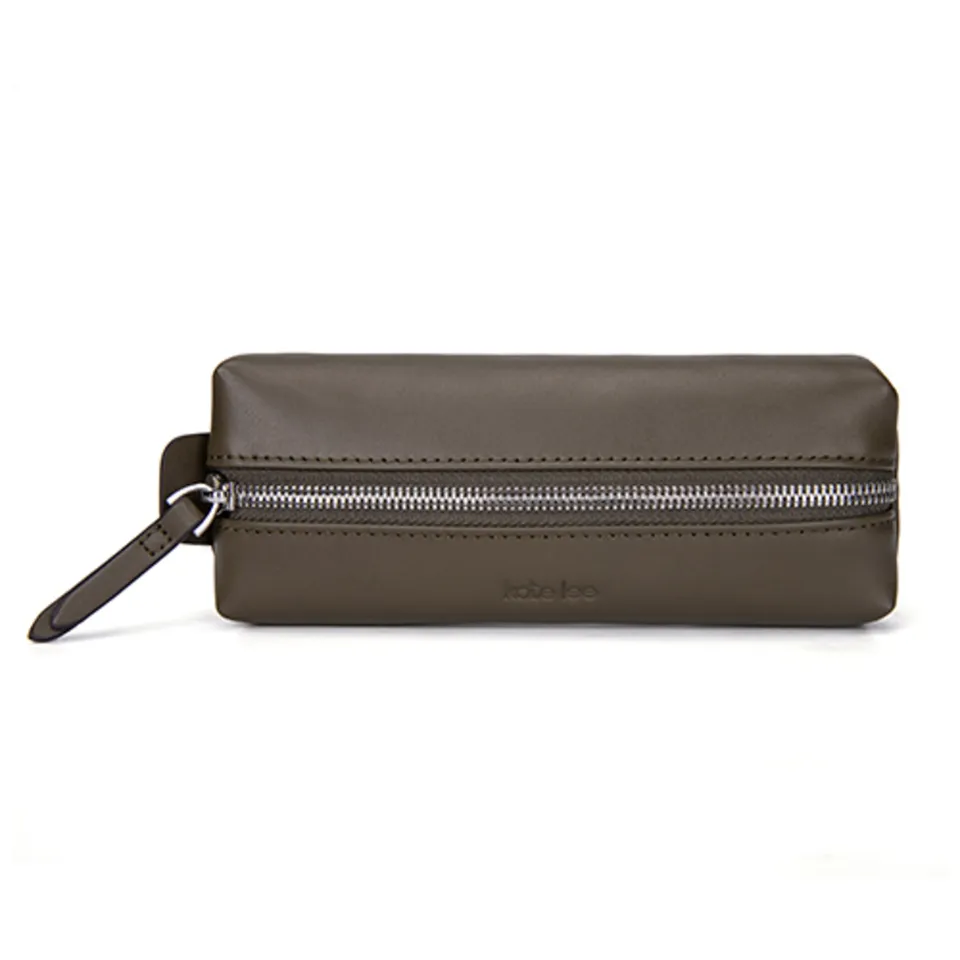 kate-lee-lea-trousse-cuir-vachette-gris-fonc-19-cm image 1
