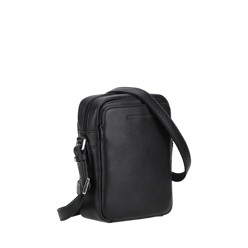 arthur-et-aston-ange-petit-sac-travers-cuir-noir-pleine-fleur image 6