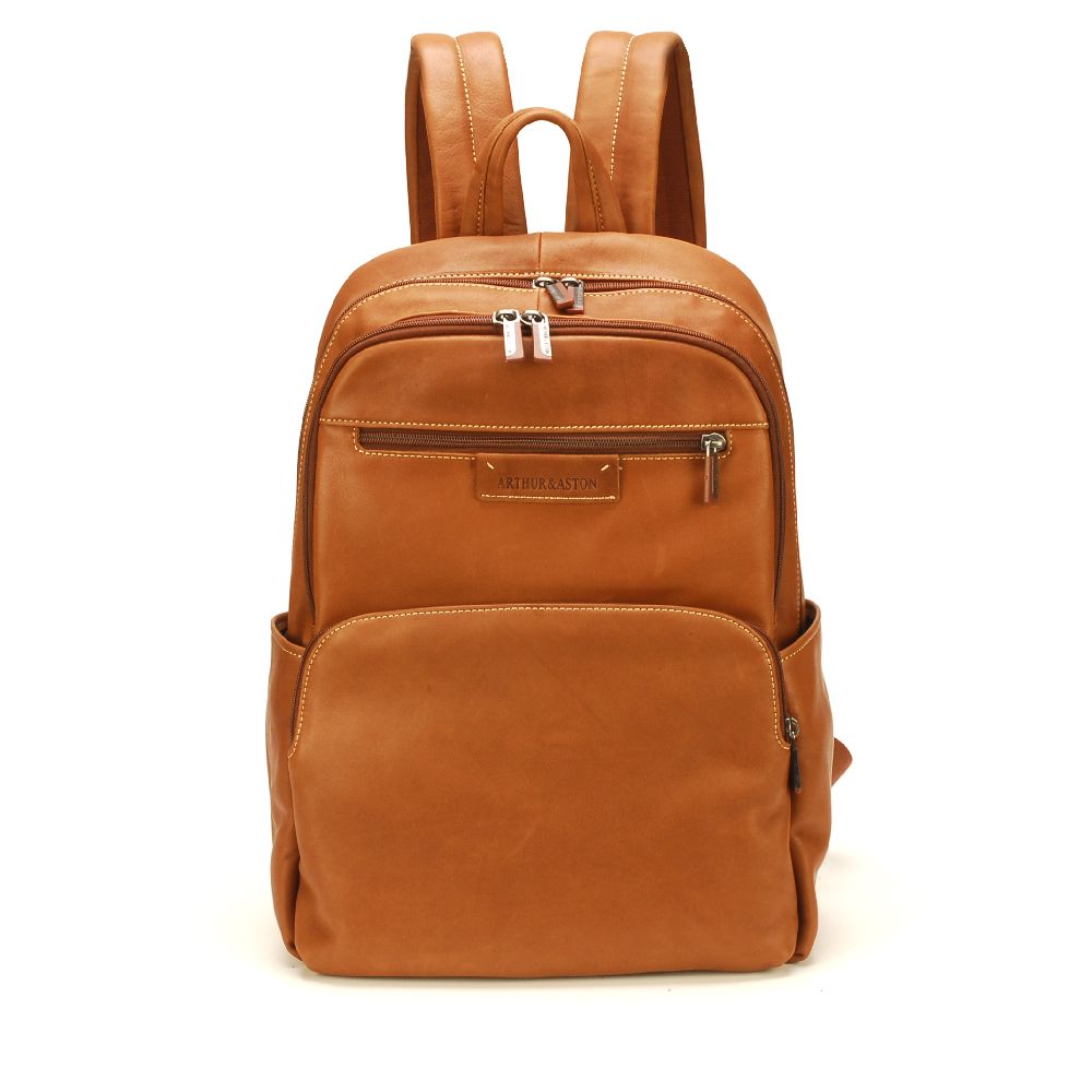 arthur-et-aston-johany-grand-sac-dos-cuir-cognac-business image 1