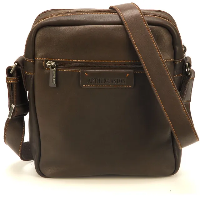 arthur-et-aston-johany-sac-travers-cuir-homme-ch-taigne image 1