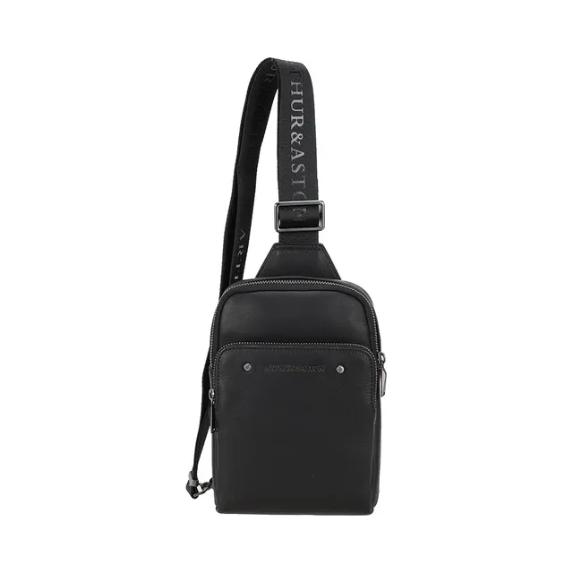 arthur-et-aston-danny-body-bag-cuir-noir-holster-15cm image 1