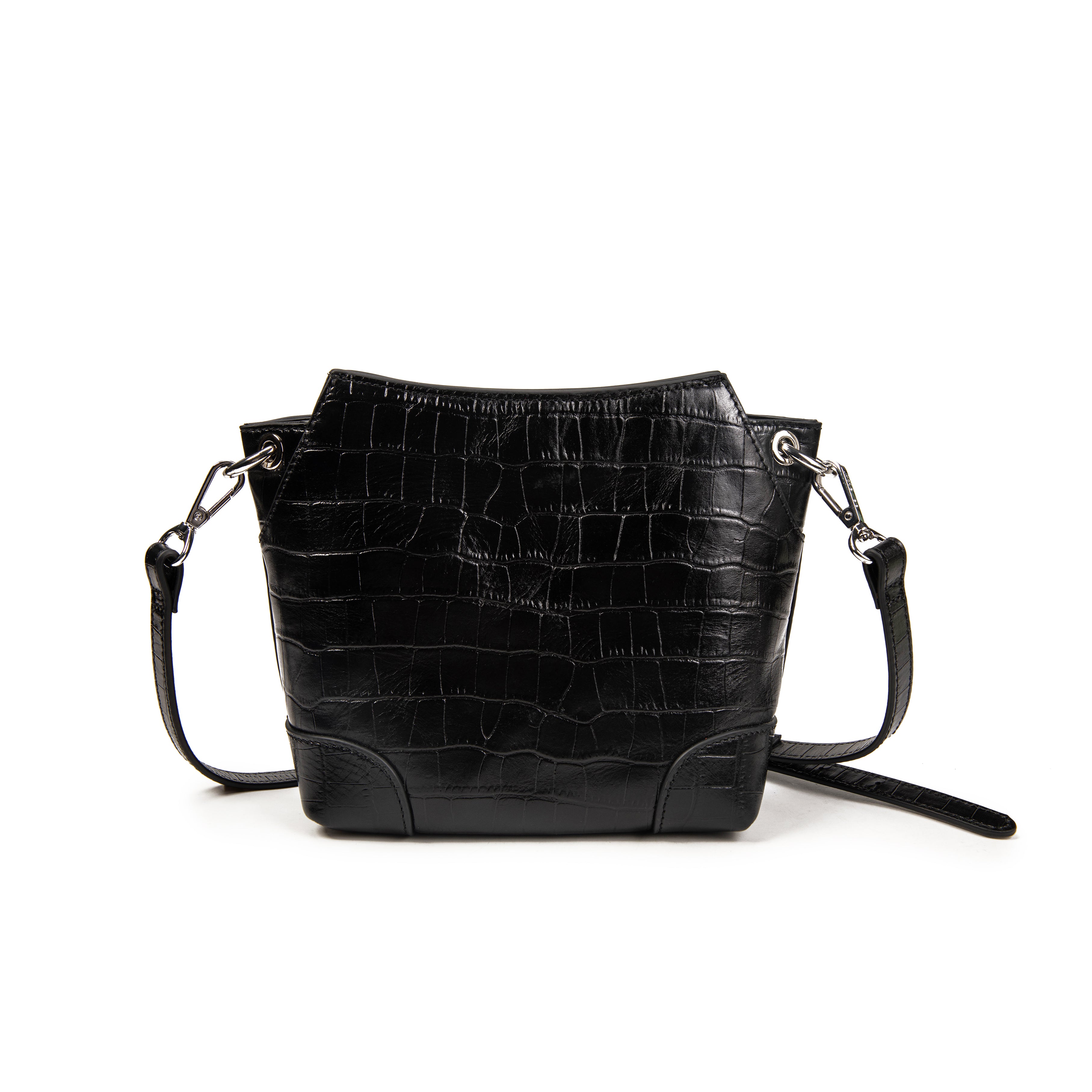 kate-lee-bonbon-sac-bandouli-re-croco-noir image 4