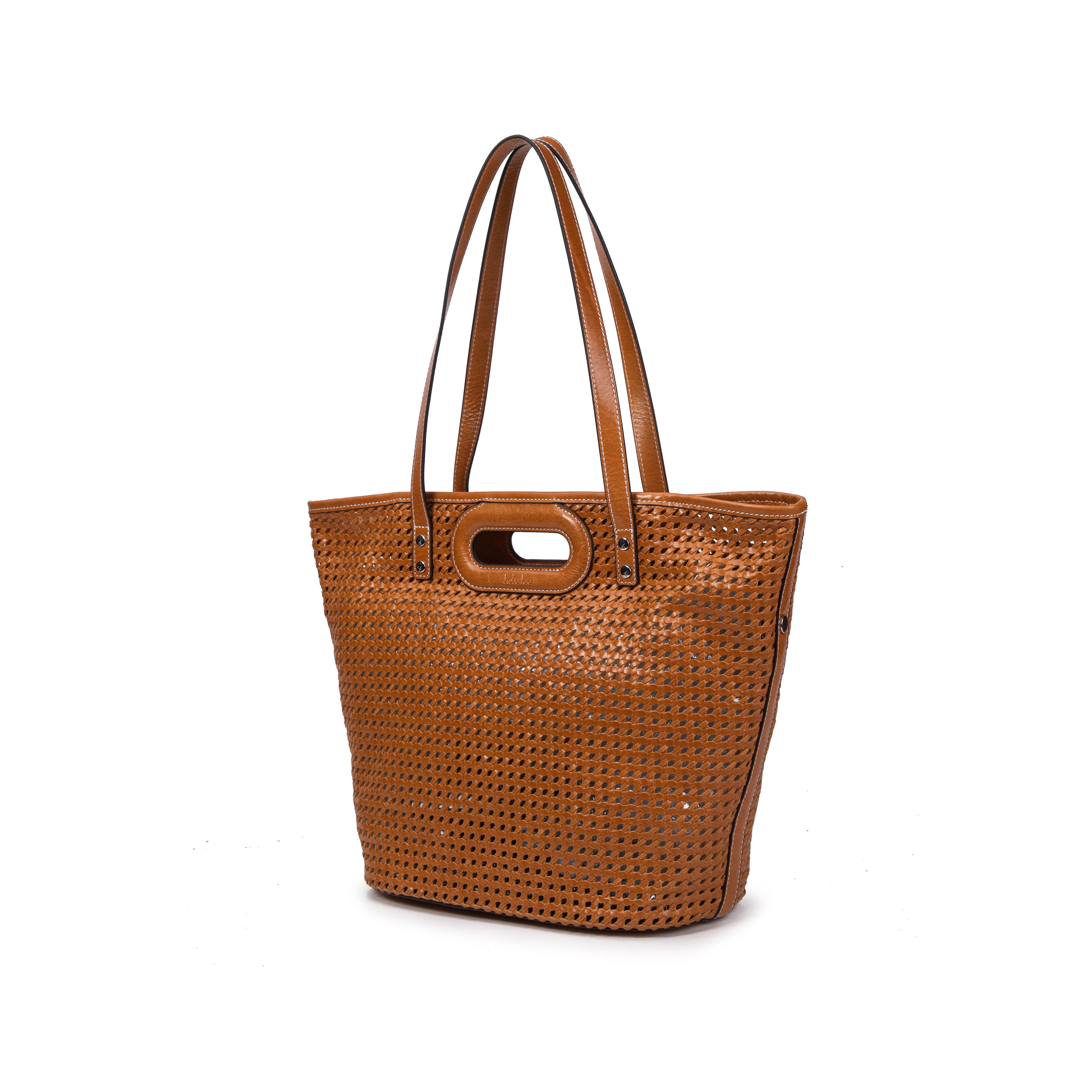 kate-lee-ofine-sac-cabas-cuir-vachette-tress-e image 2