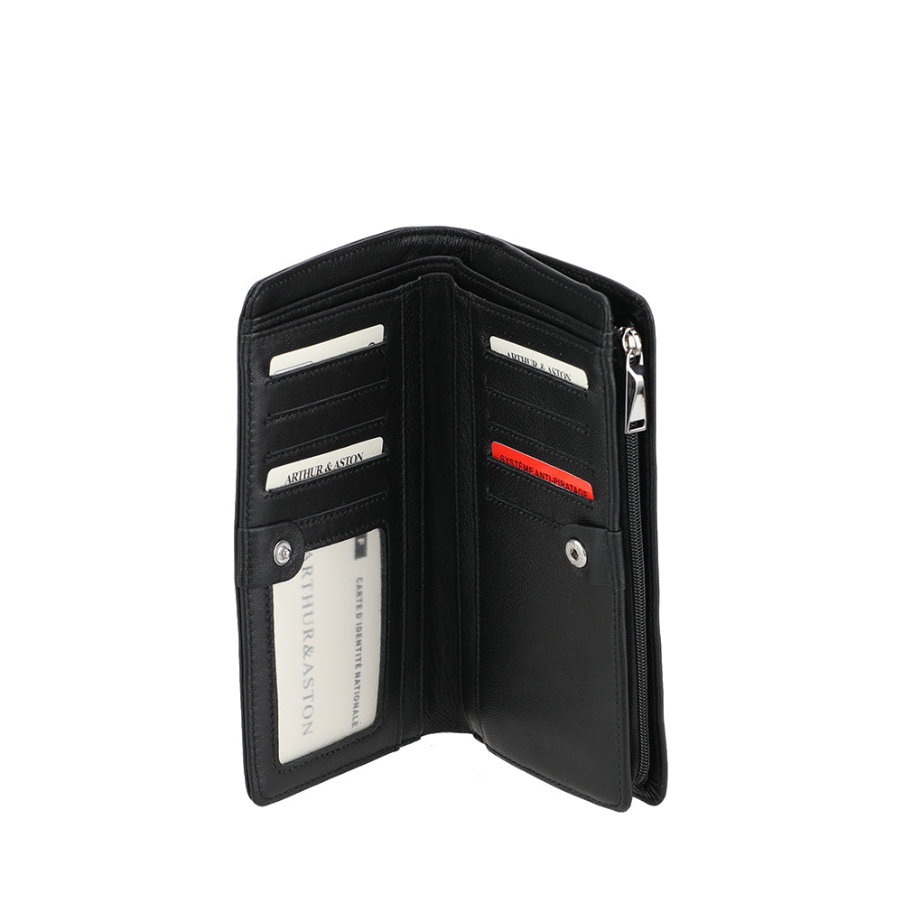 arthur-et-aston-riley-grand-portefeuille-noir-agneau-rfid image 2
