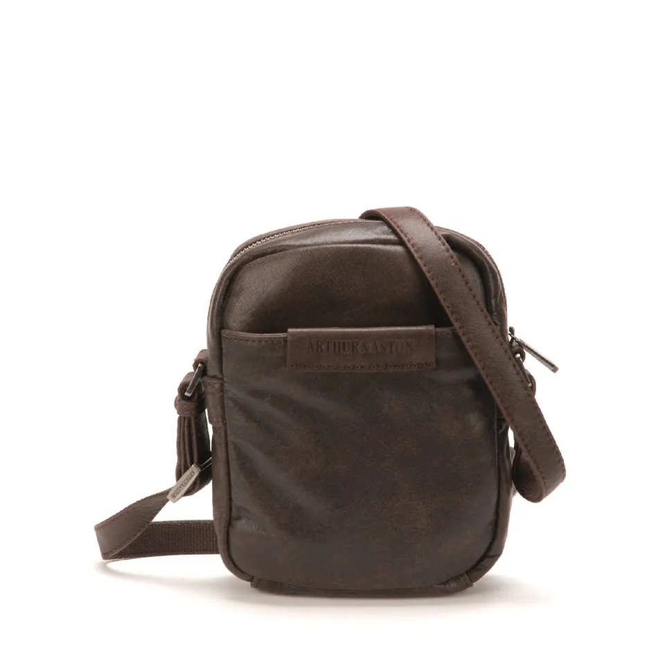 arthur-et-aston-diego-sac-travers-homme-cuir-marron-petit image 1