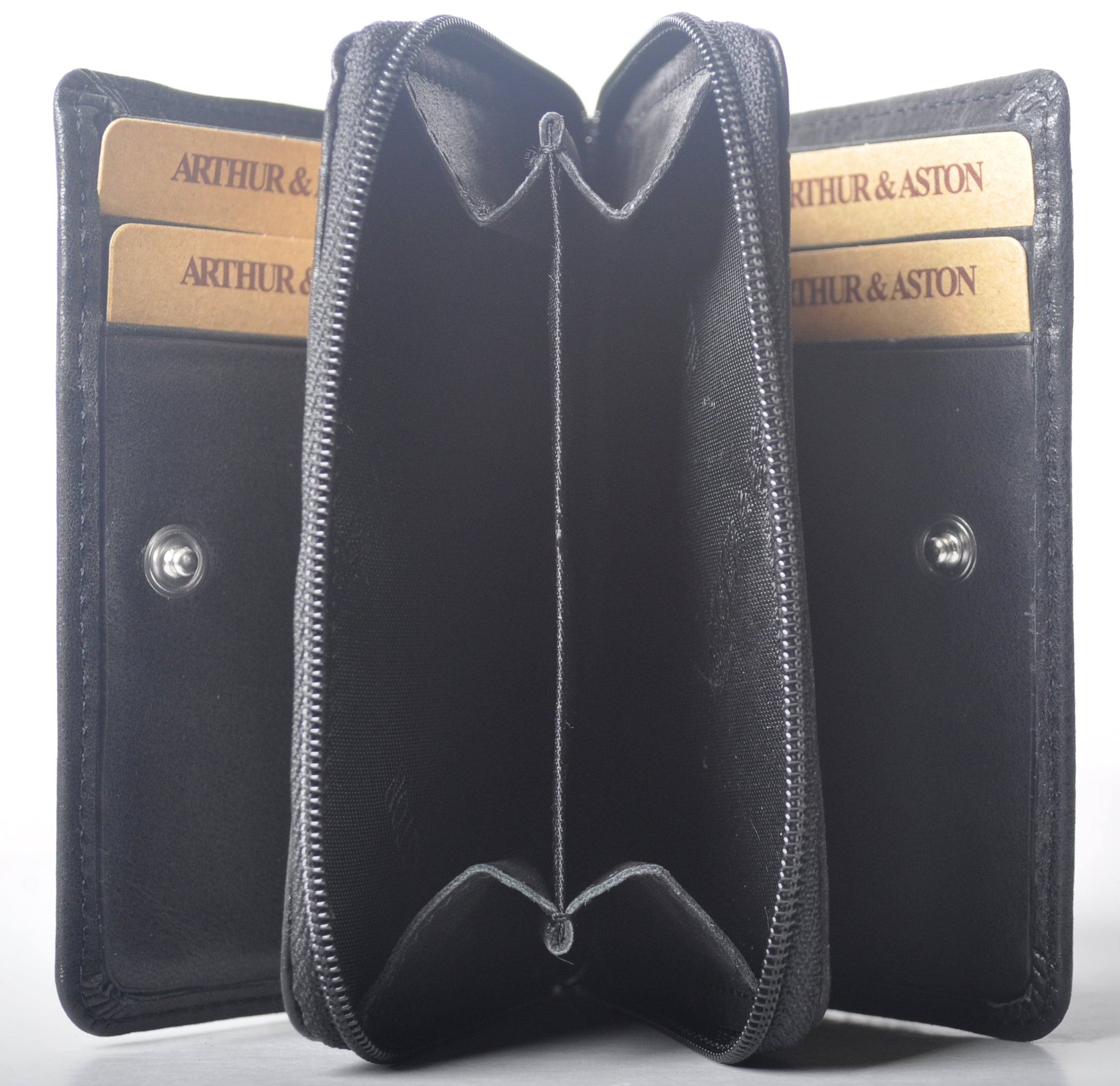 arthur-et-aston-rose-porte-monnaie-cartes-cuir-noir image 5