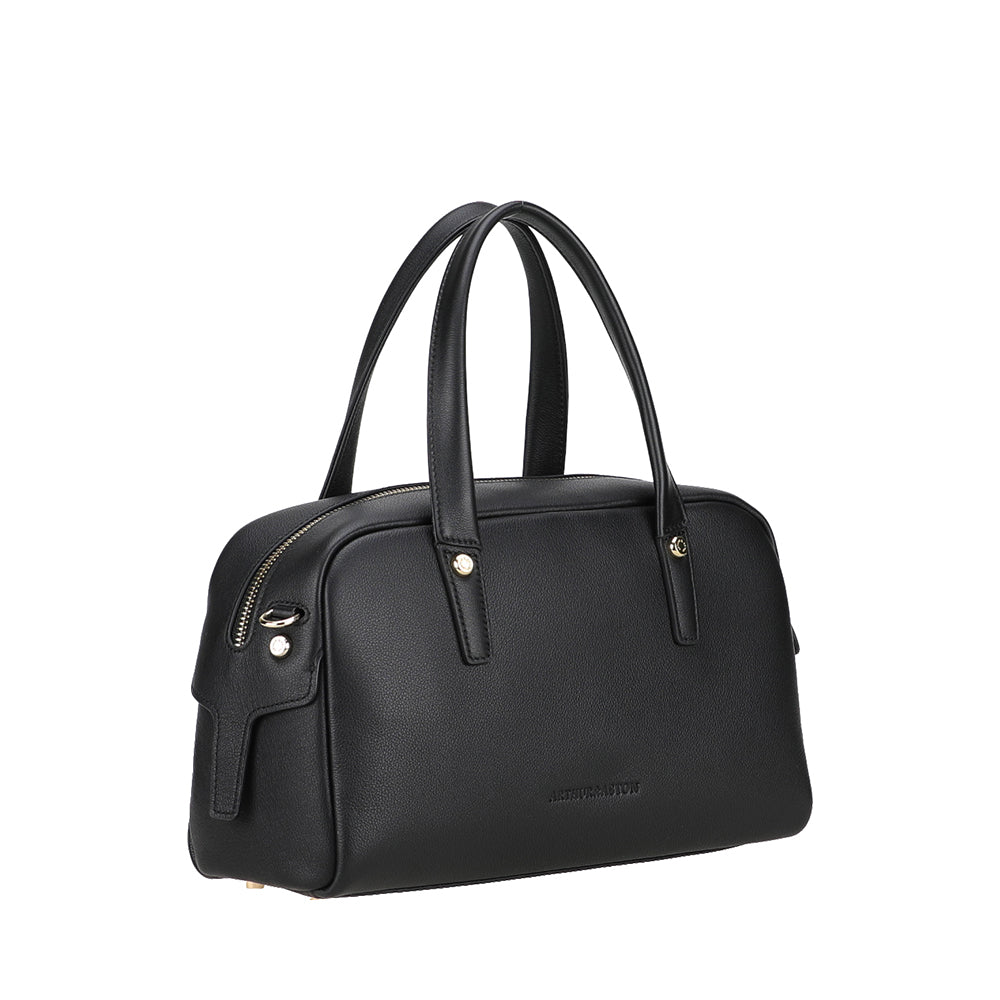 arthur-et-aston-l-onille-sac-bowling-cuir-noir image 2