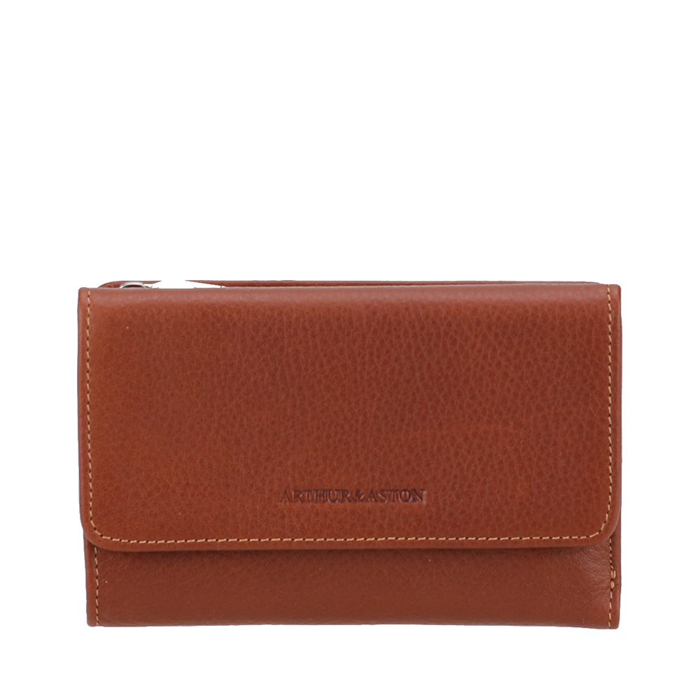 arthur-et-aston-ange-portefeuille-cuir-cognac-rfid-compact image 3