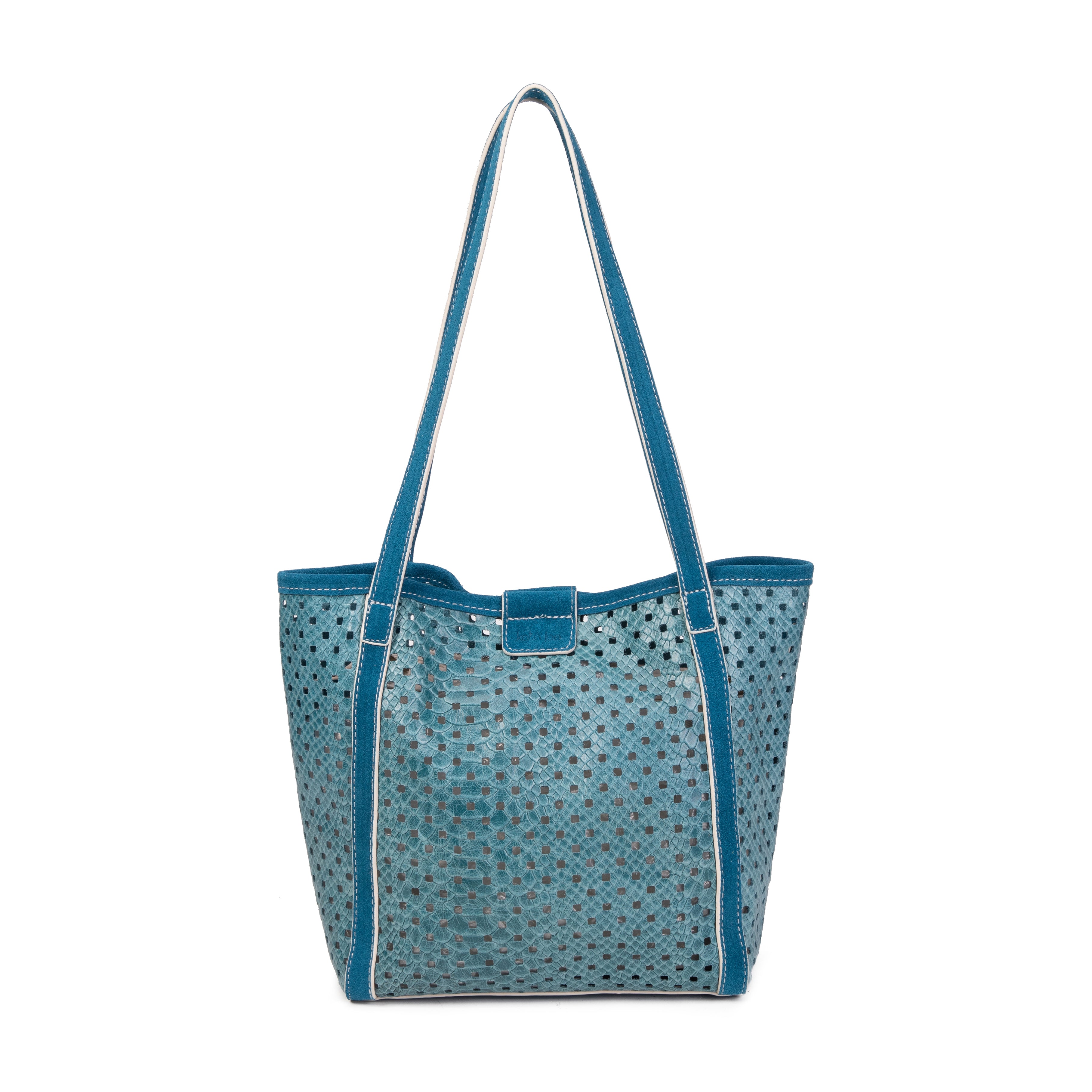 kate-lee-ryve-sac-cabas-vachette-perfor-e-bleu image 1