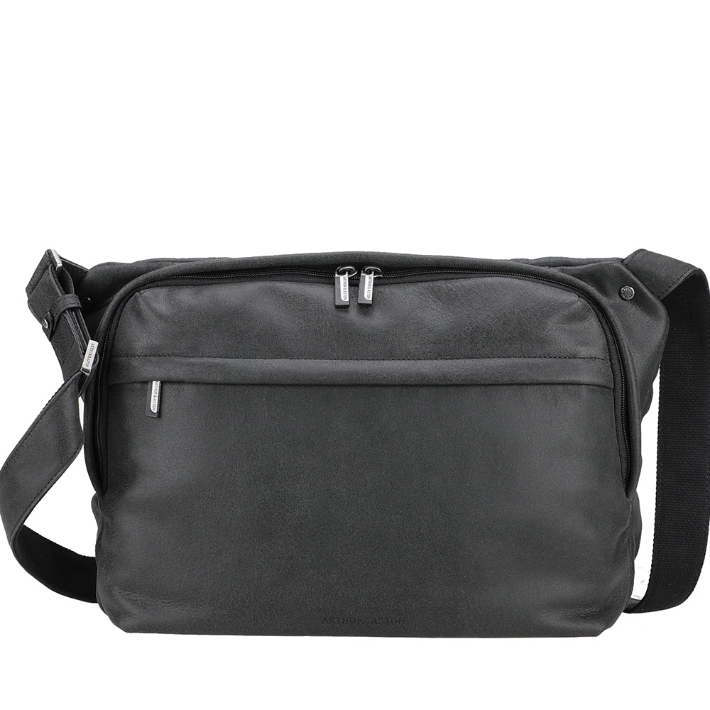 arthur-et-aston-achille-besace-cuir-noir-homme-compact image 2