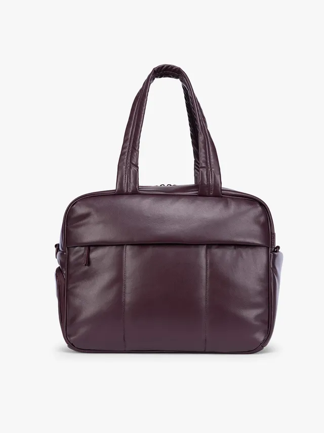 calpak-luka-duffel-vegan-leather-sac-week-end-cerise image 1