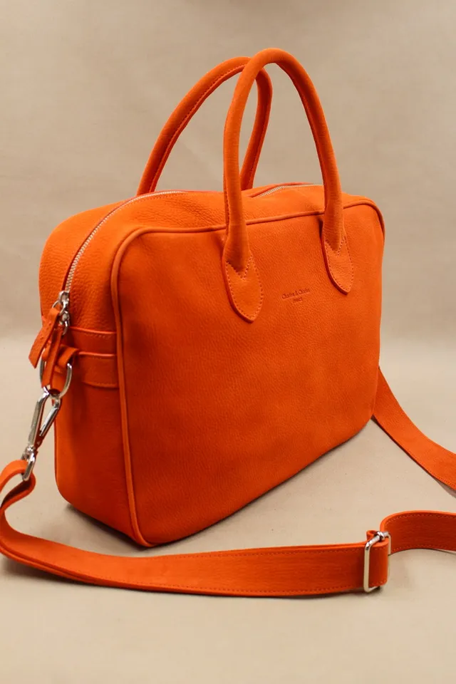 charles-et-charlus-auguste-porte-documents-nubuck-orange image 1
