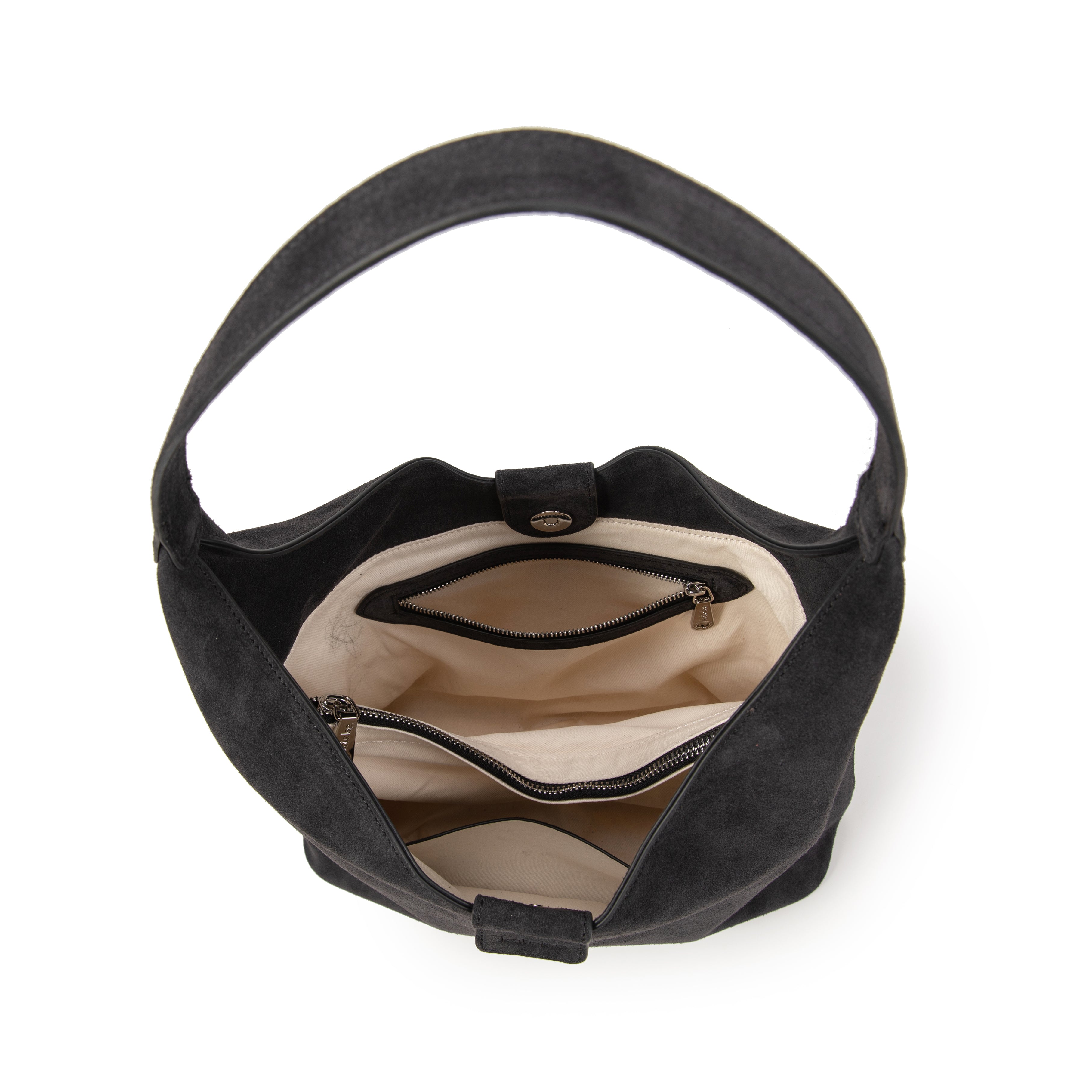 kate-lee-m-lune-sac-cabas-cuir-noir-velours image 3