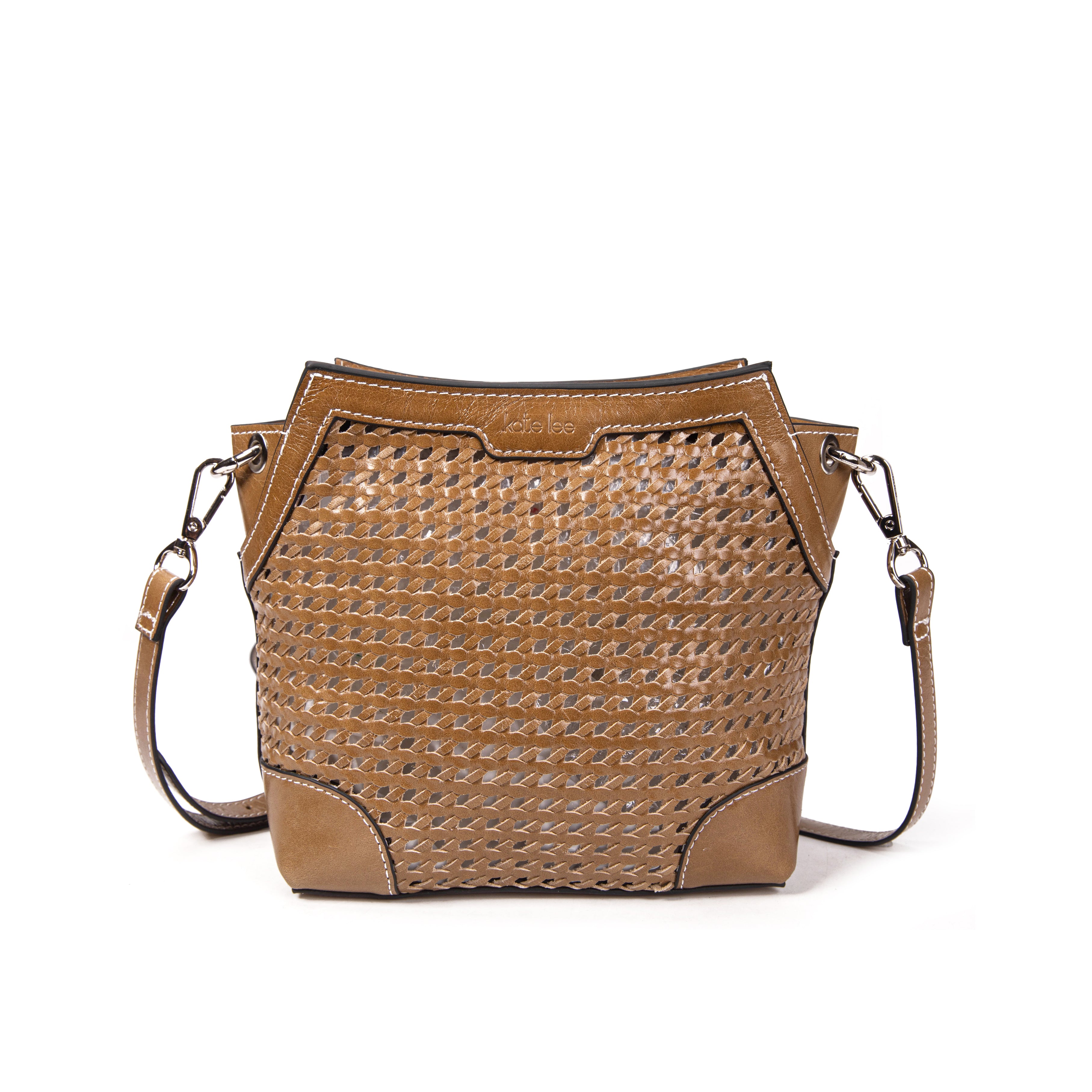 kate-lee-bonbon-tane-sac-bandouli-re-cuir-miel-tress image 1