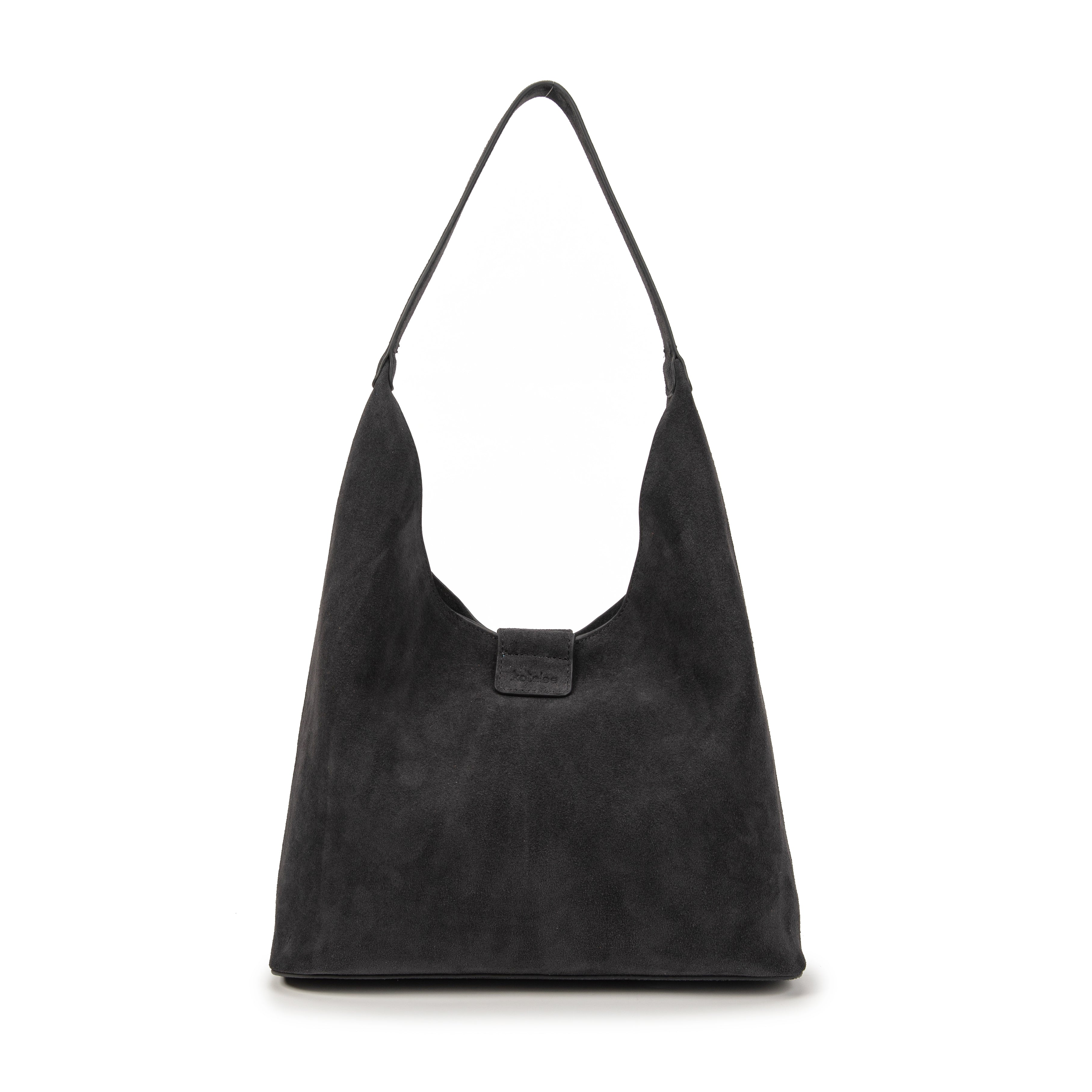 kate-lee-m-lune-sac-cabas-cuir-noir-velours image 1