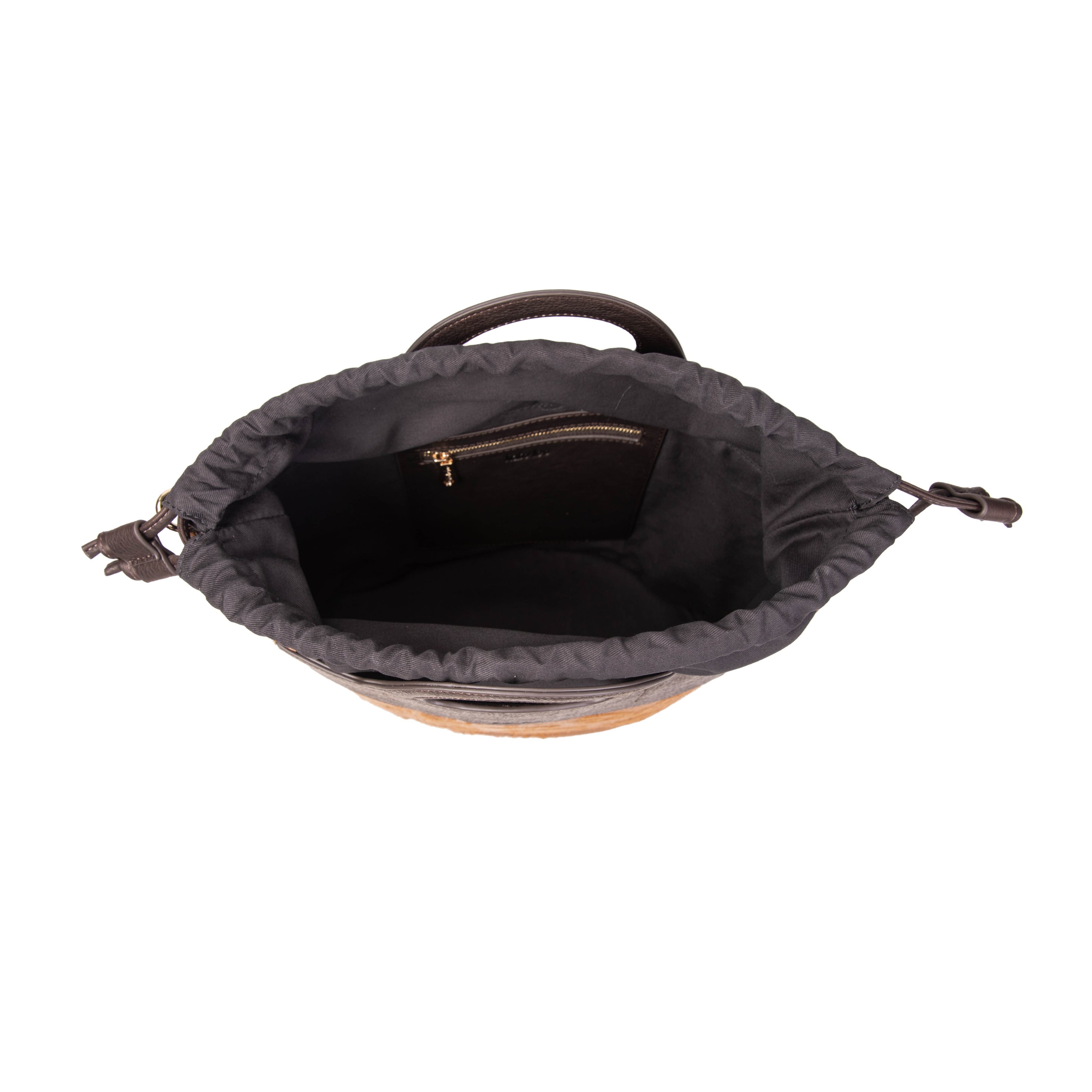 kate-lee-st-tropez-sac-cuir-marron-fleurs image 3