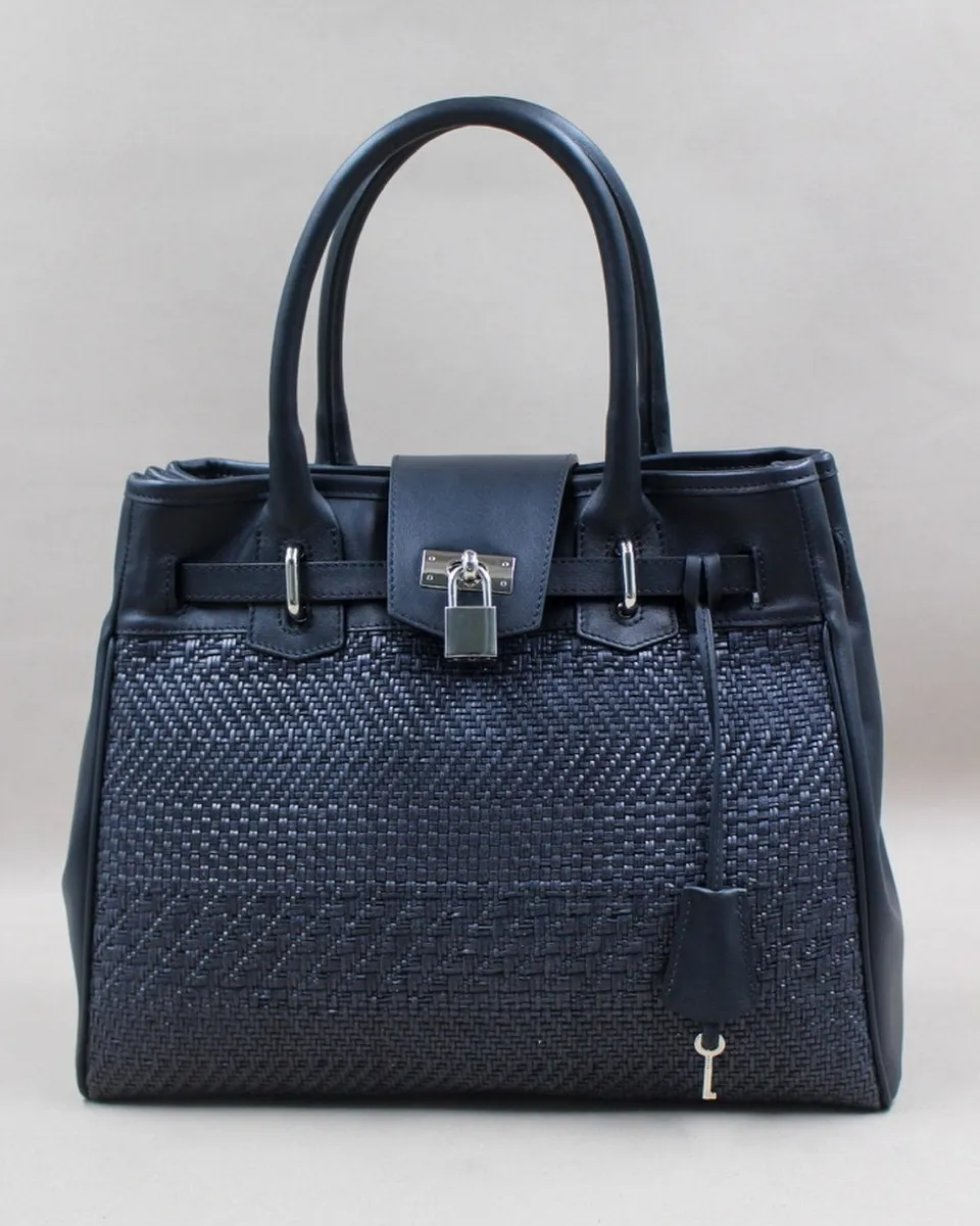 berthille-vend-me-sac-cuir-marqueterie-tress-e-main image 1