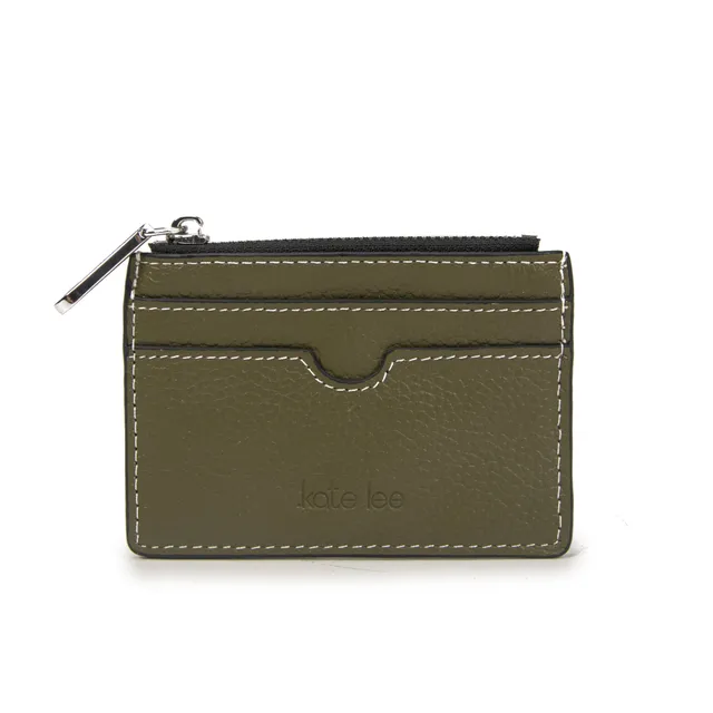 kate-lee-anyssa-g-porte-monnaie-cuir-kaki-vachette-grain-e image 1