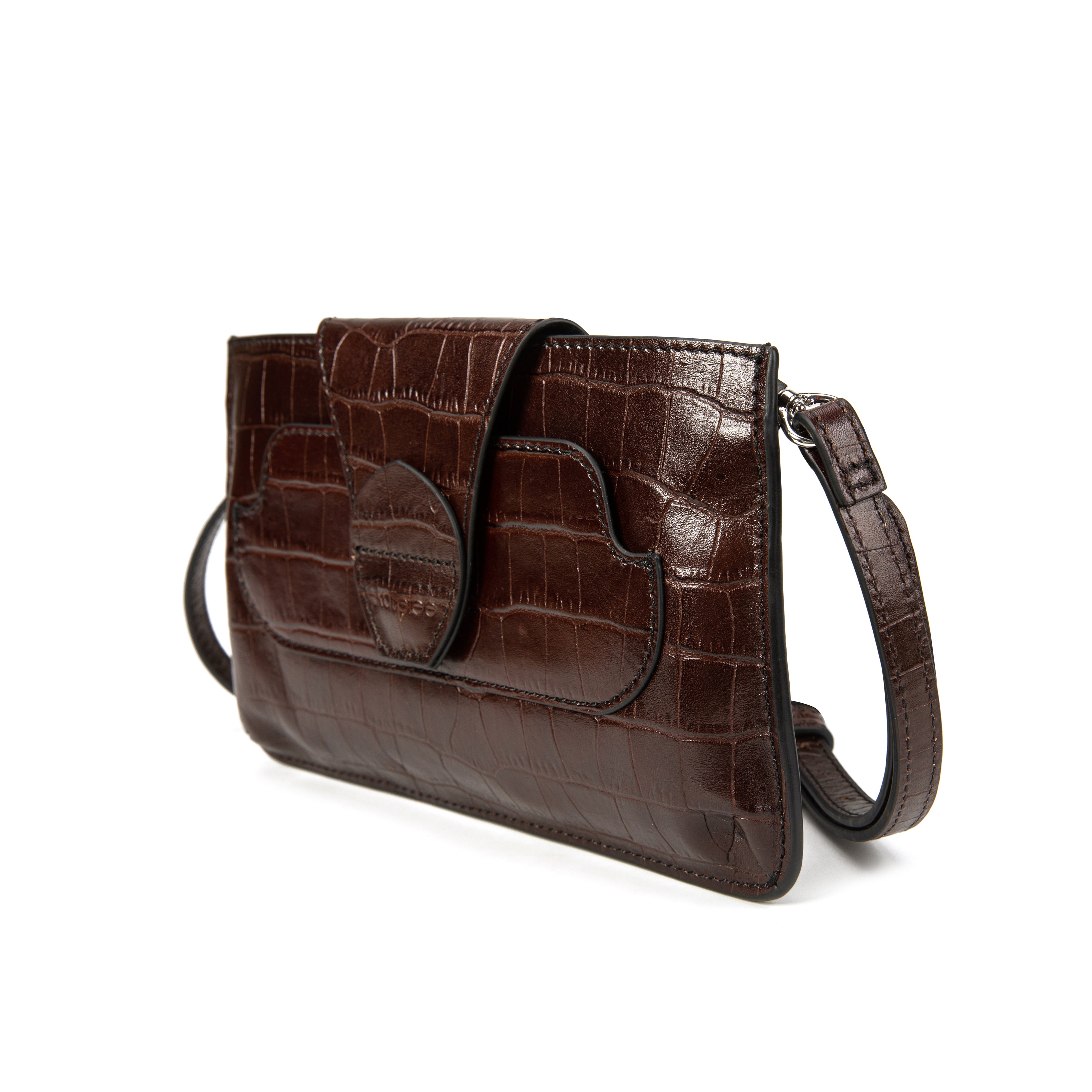 kate-lee-pochette-lp-pochette-cuir-choco-croco image 2